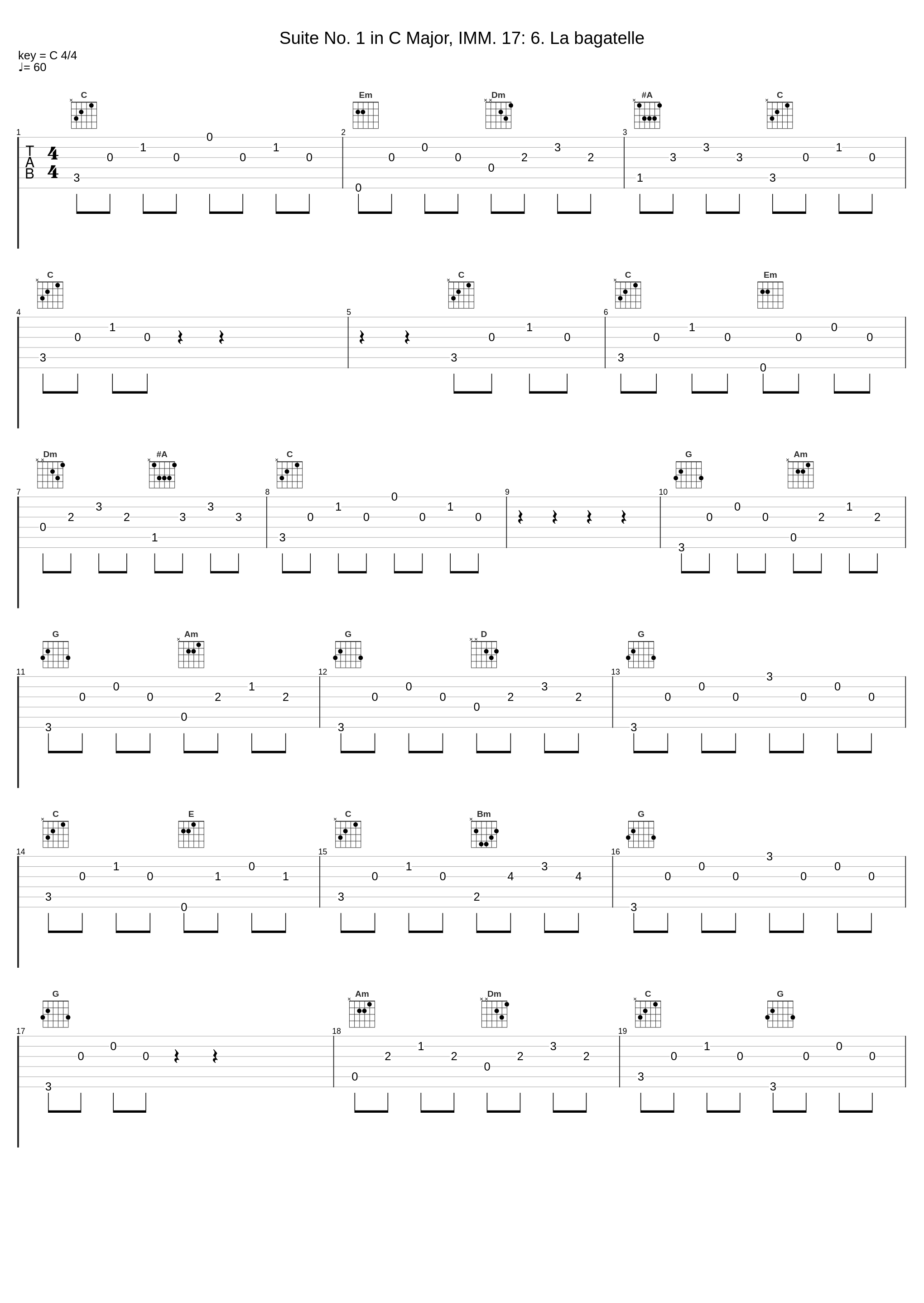 Suite No. 1 in C Major, IMM. 17: 6. La bagatelle_Sayura Takoshima,Marin Marais_1