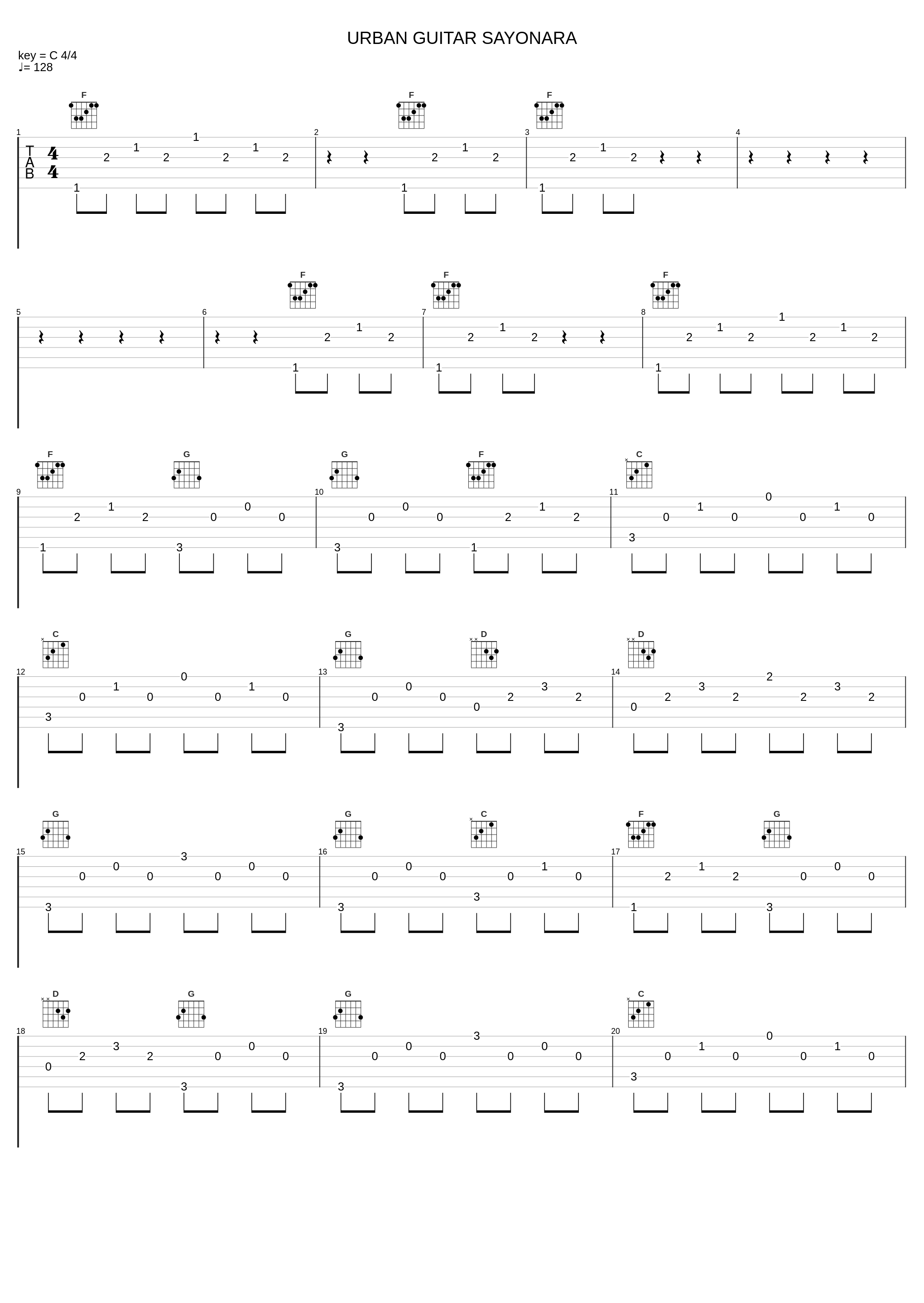 URBAN GUITAR SAYONARA_Number Girl_1