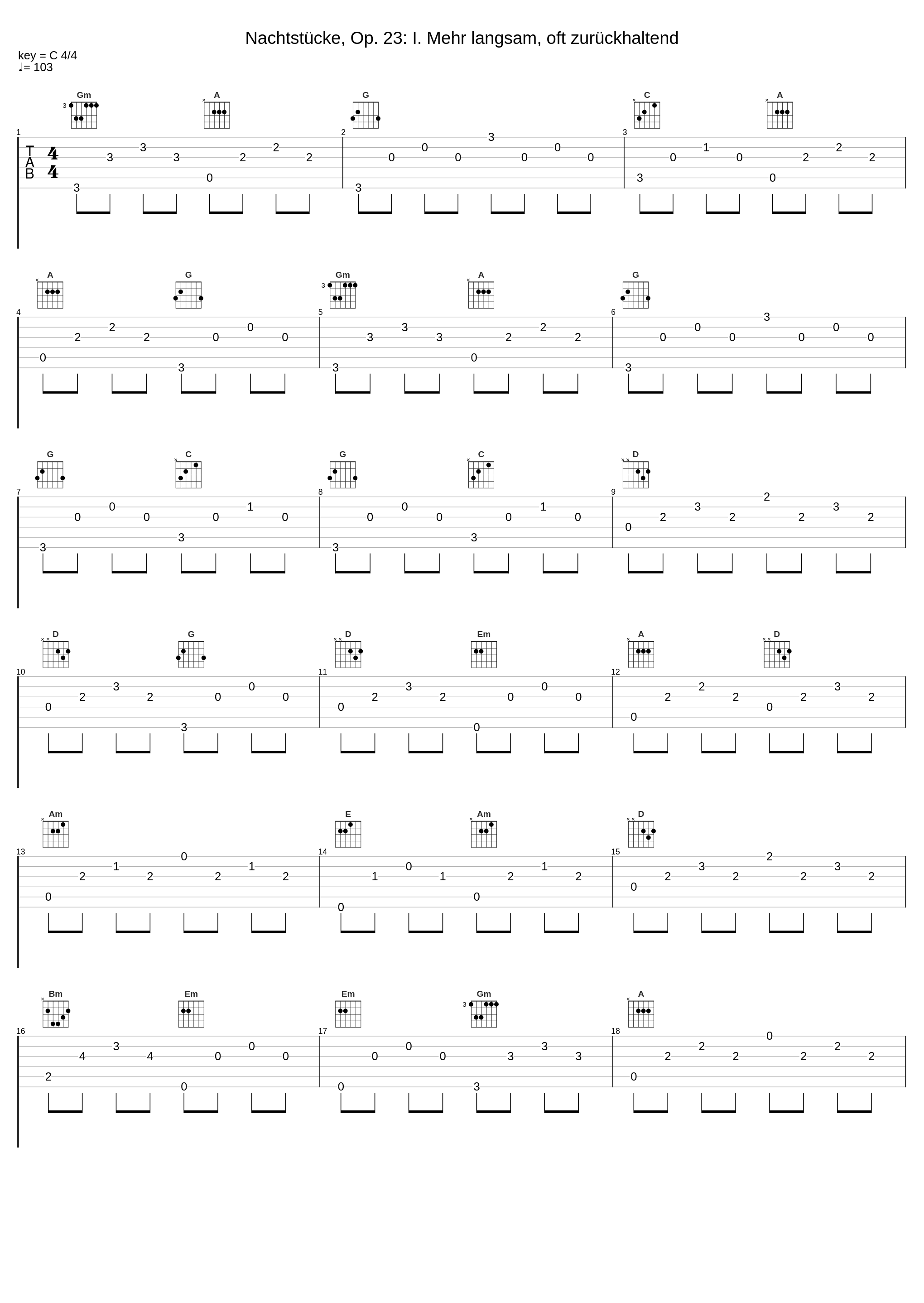 Nachtstücke, Op. 23: I. Mehr langsam, oft zurückhaltend_Kevin Class,Robert Schumann_1