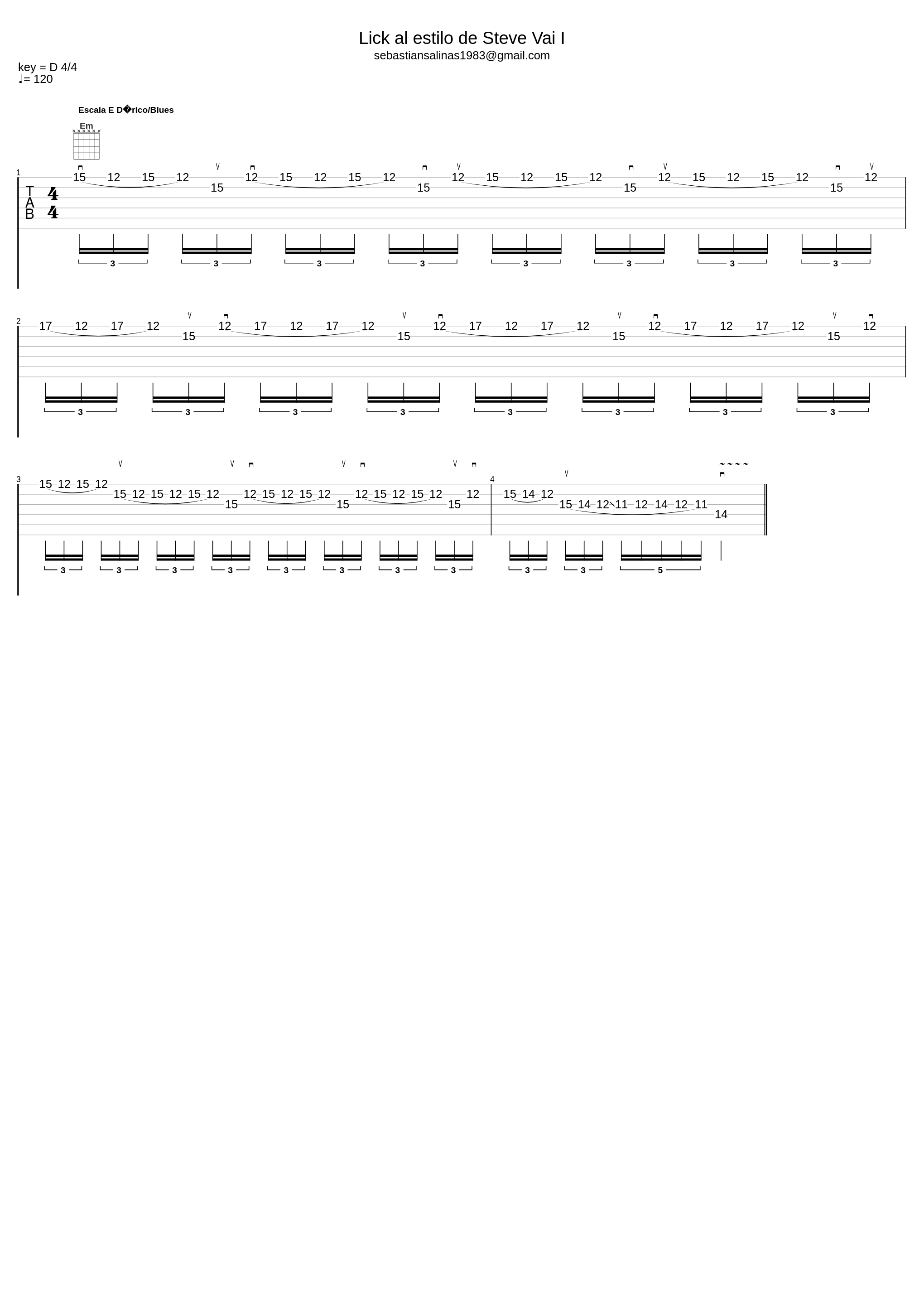 SV Lick 1 - Tab by Sebastian Salinas - sebastiansalinasguitarra.com_Steve Vai_1
