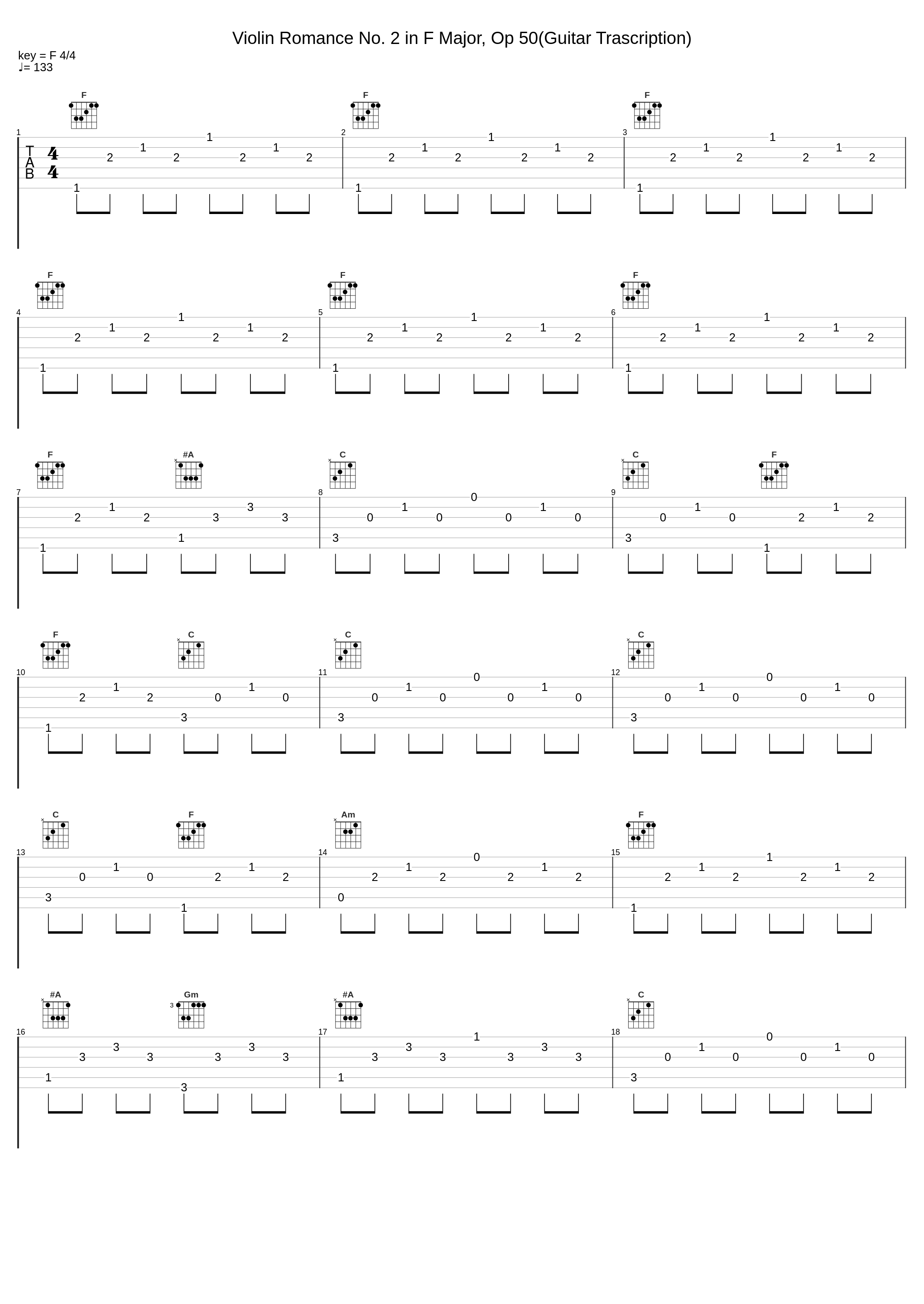 Violin Romance No. 2 in F Major, Op 50(Guitar Trascription)_Sleeping Baby Aid,Sleeping Baby Lullaby,Sleep Baby Sleep,Ludwig van Beethoven_1