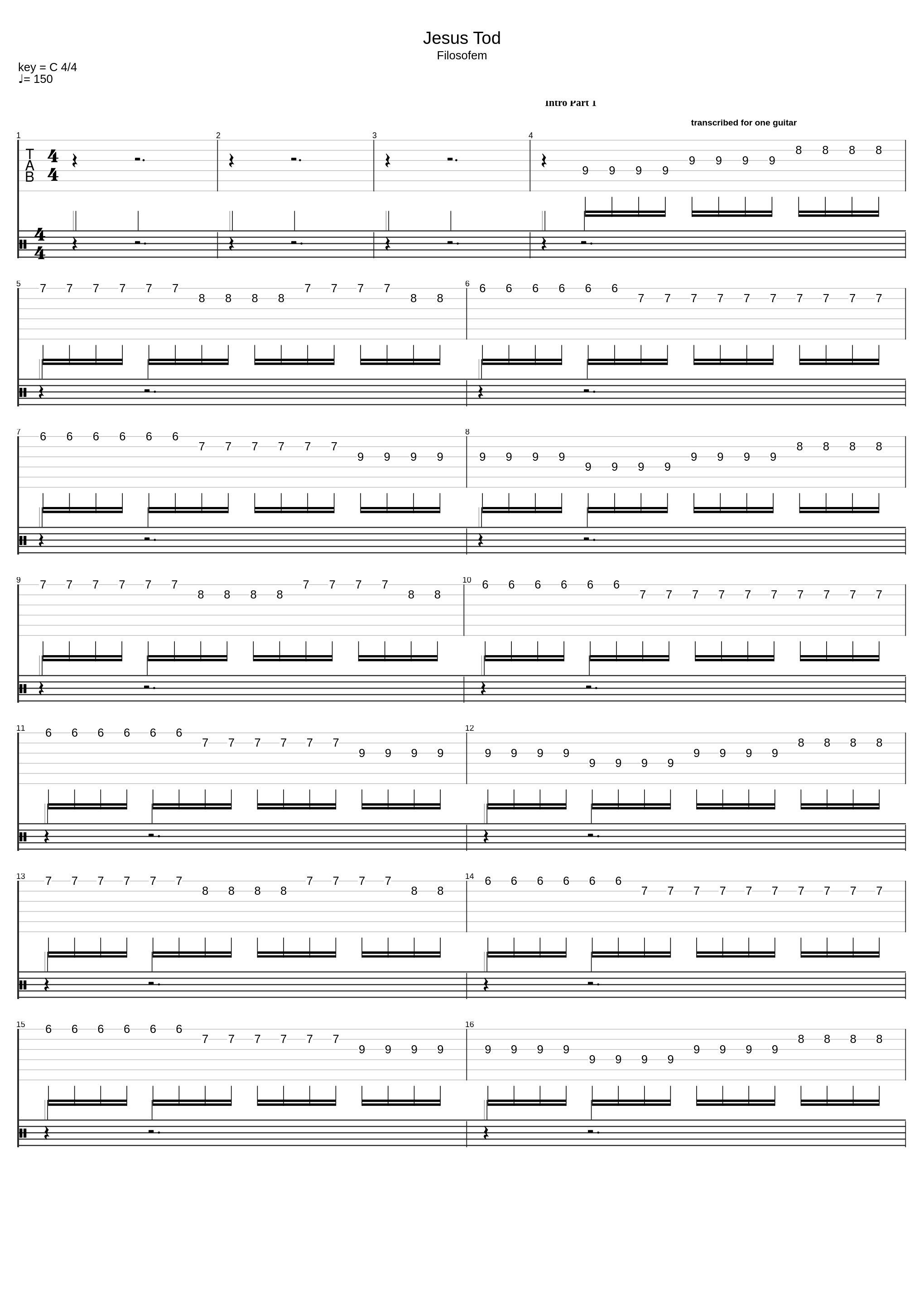 Jesus Tod (Single Guitar Arrangement)_Burzum_1