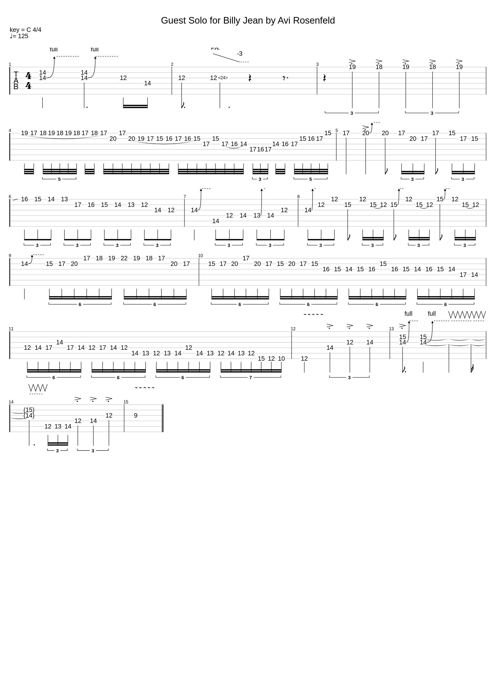 Guest Solo for Billy Jean by Avi Rosenfeld_Max Ostro_1