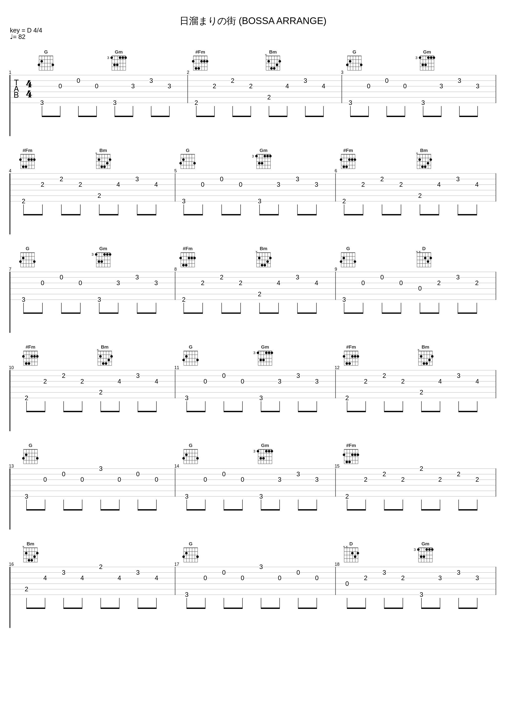 日溜まりの街 (BOSSA ARRANGE)_Key Sounds Label_1