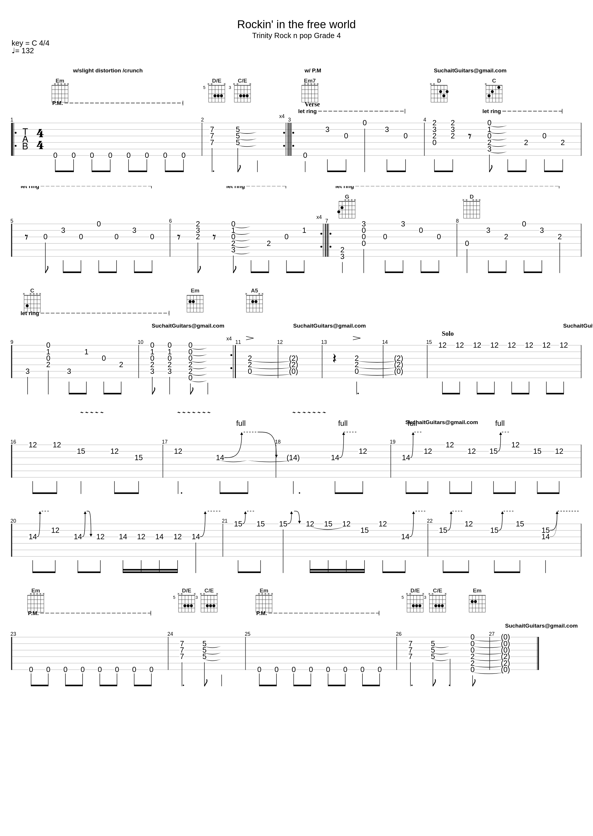 Rockin in the free world - Trinity Rock N Pop Guitar Grade 4_Suchaitguitars@Gmail.Com_1