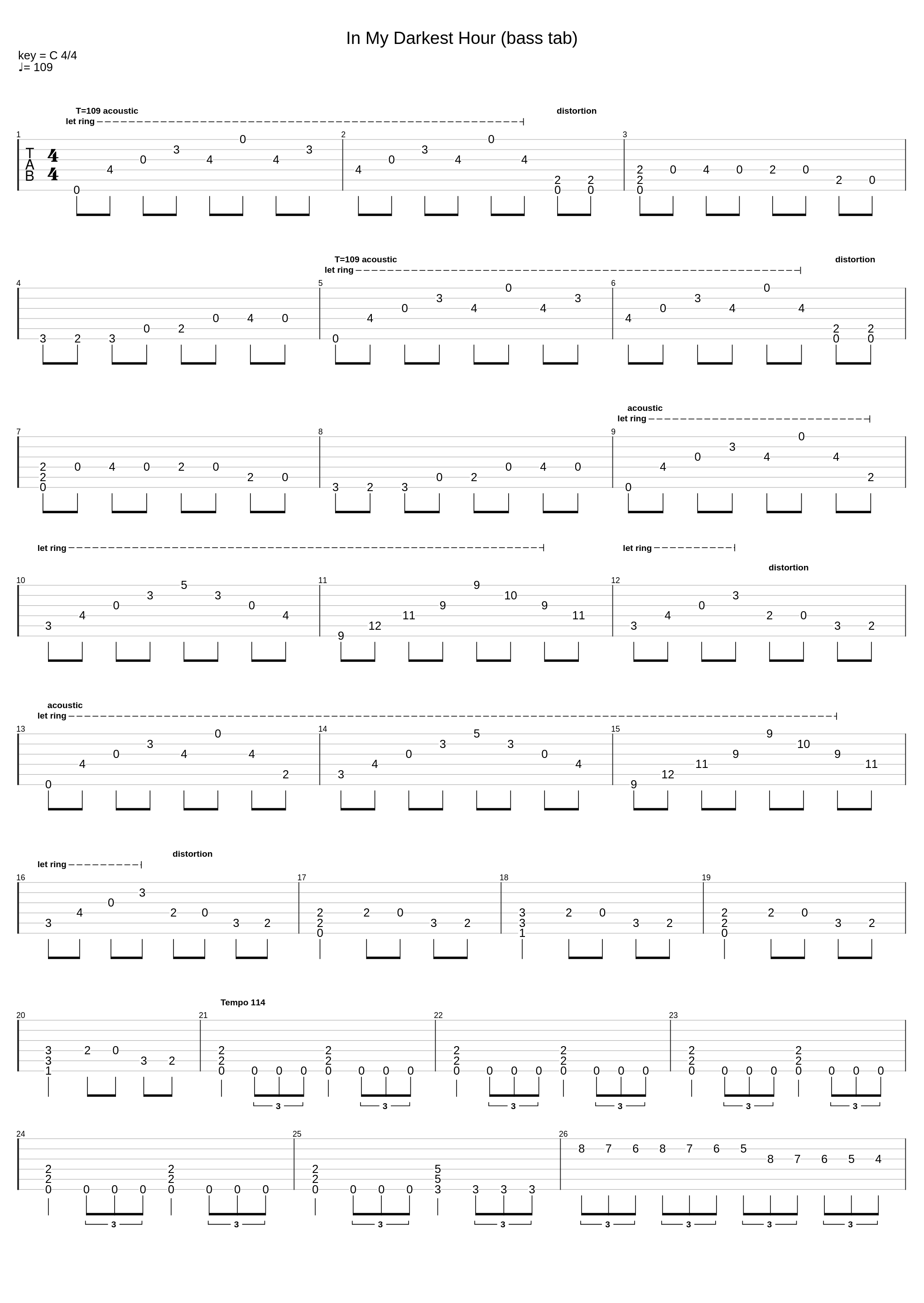 In My Darkest Hour (bass tab)_Megadeth_1