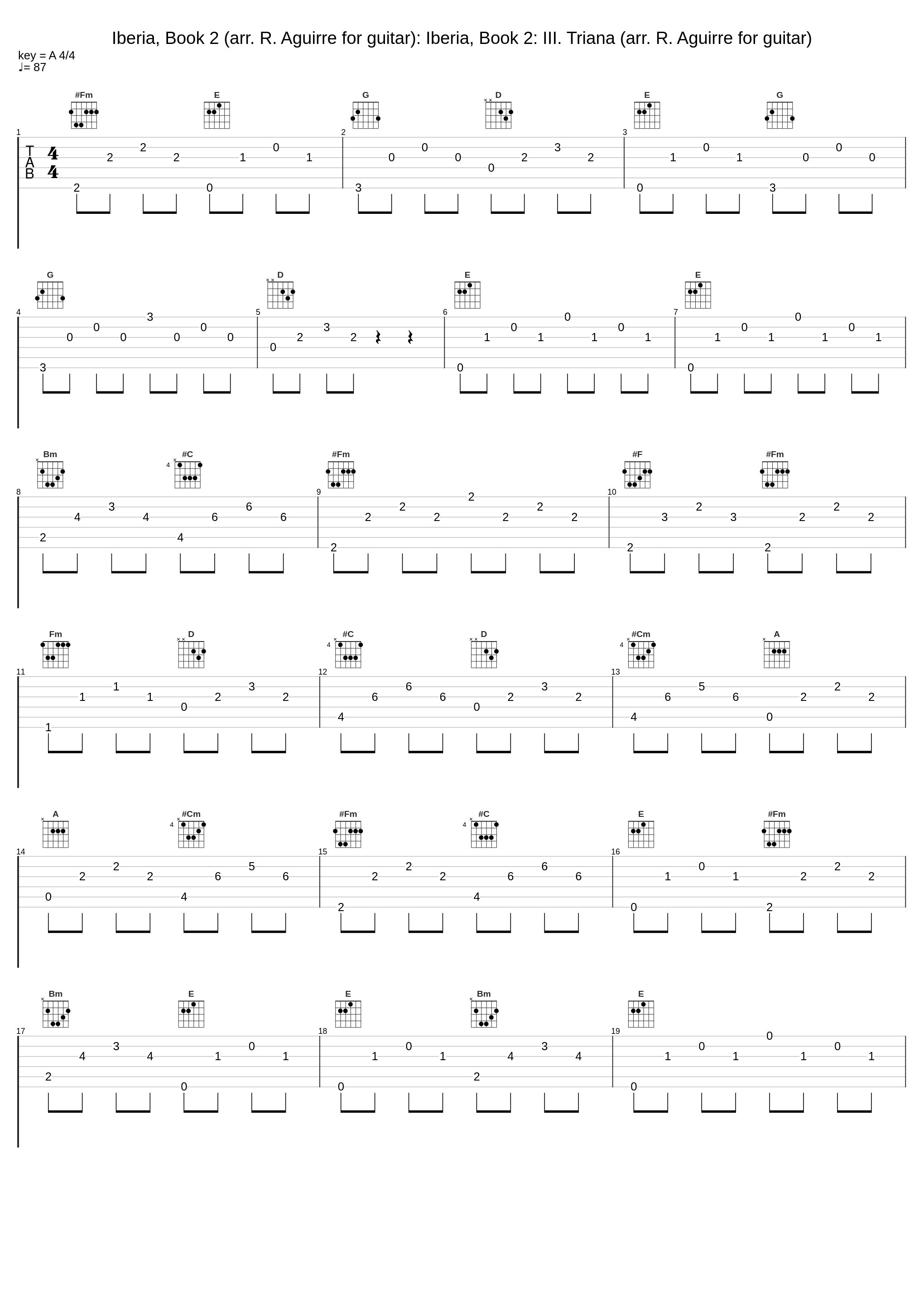 Iberia, Book 2 (arr. R. Aguirre for guitar): Iberia, Book 2: III. Triana (arr. R. Aguirre for guitar)_Rafael Aguirre_1