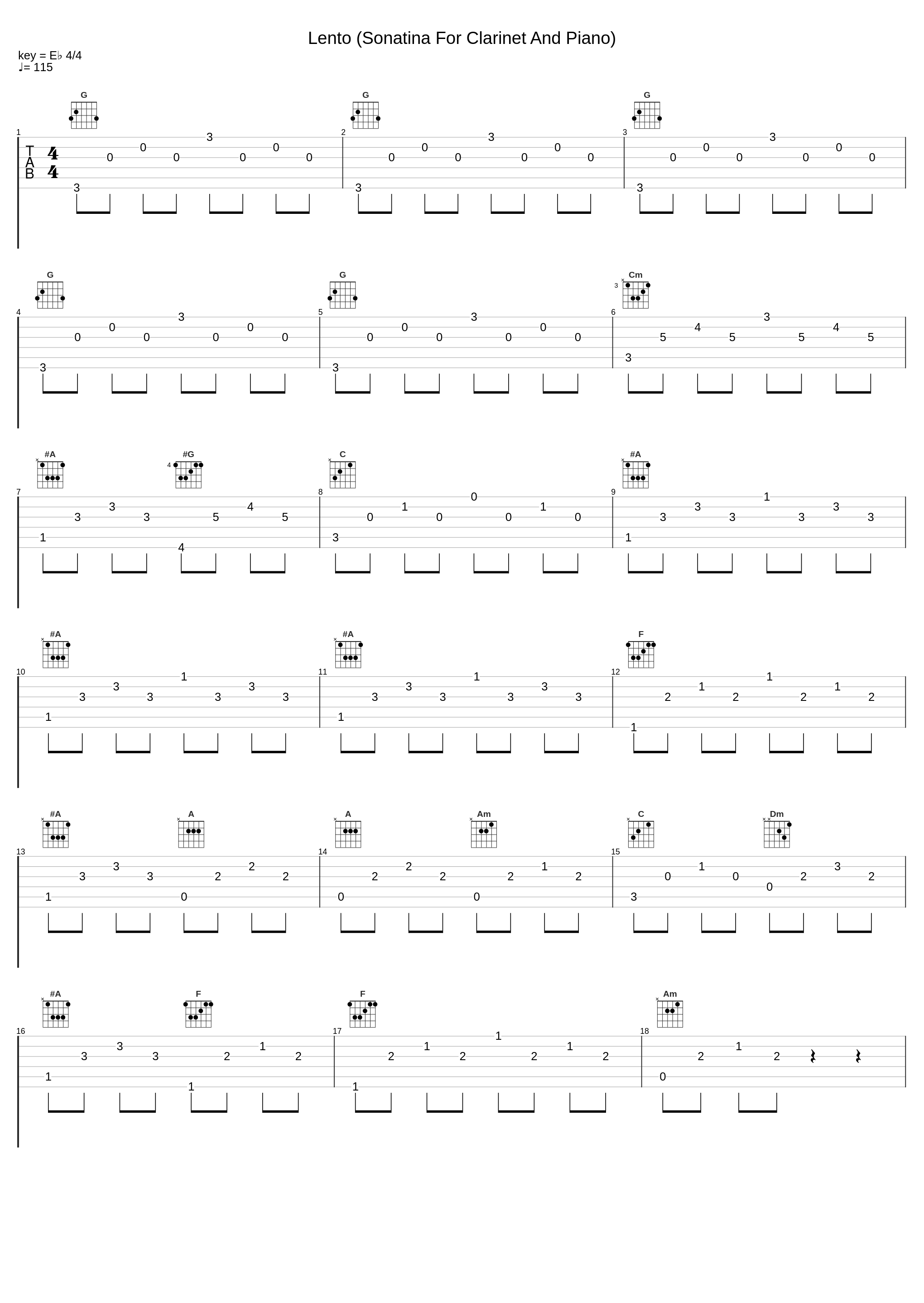 Lento (Sonatina For Clarinet And Piano)_Bohuslav Martinu_1