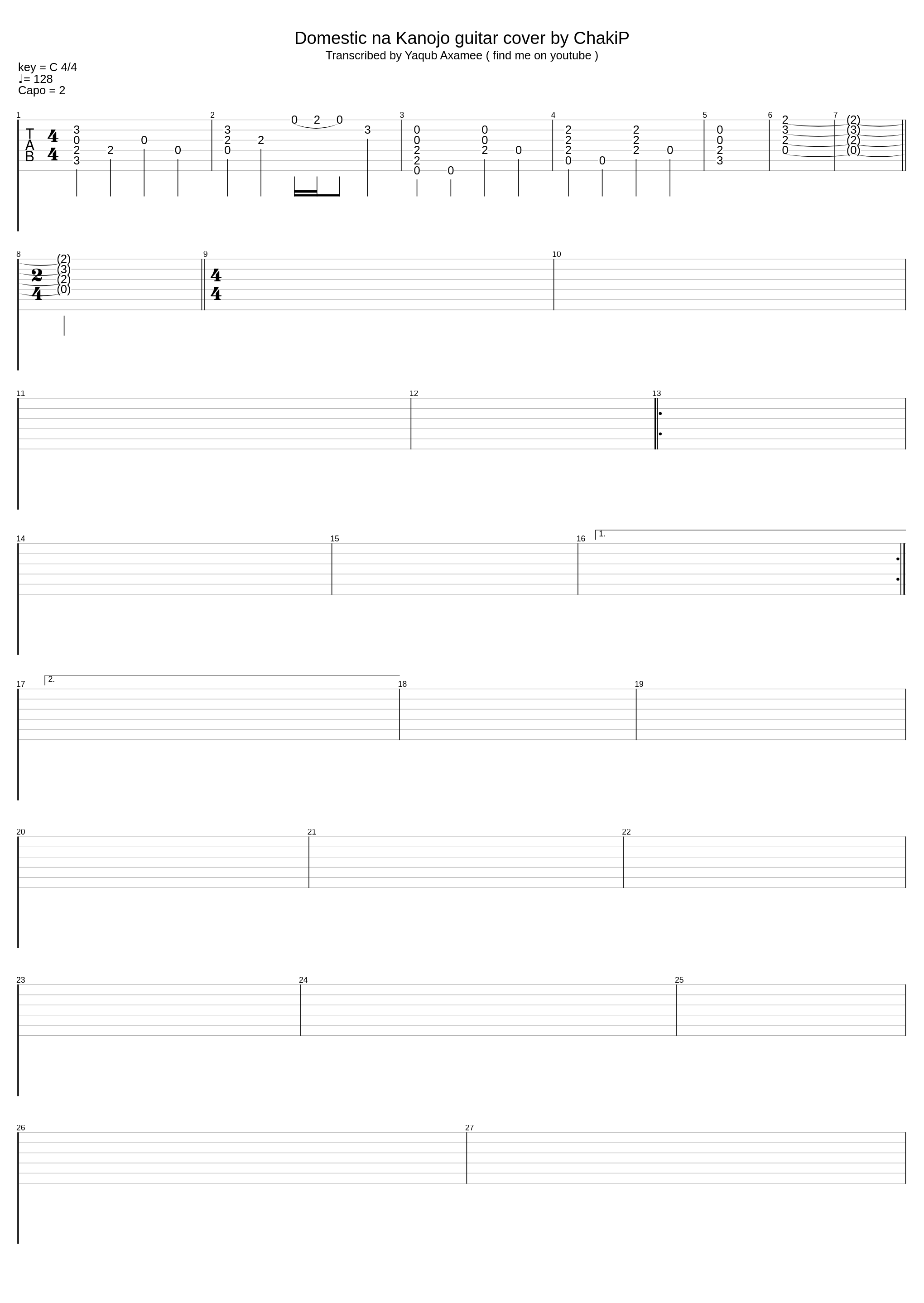 Domestic na Kanojo  guitar cover by ChakiP (Kawakiwo Ameku)_Minami Kuribayashi_1