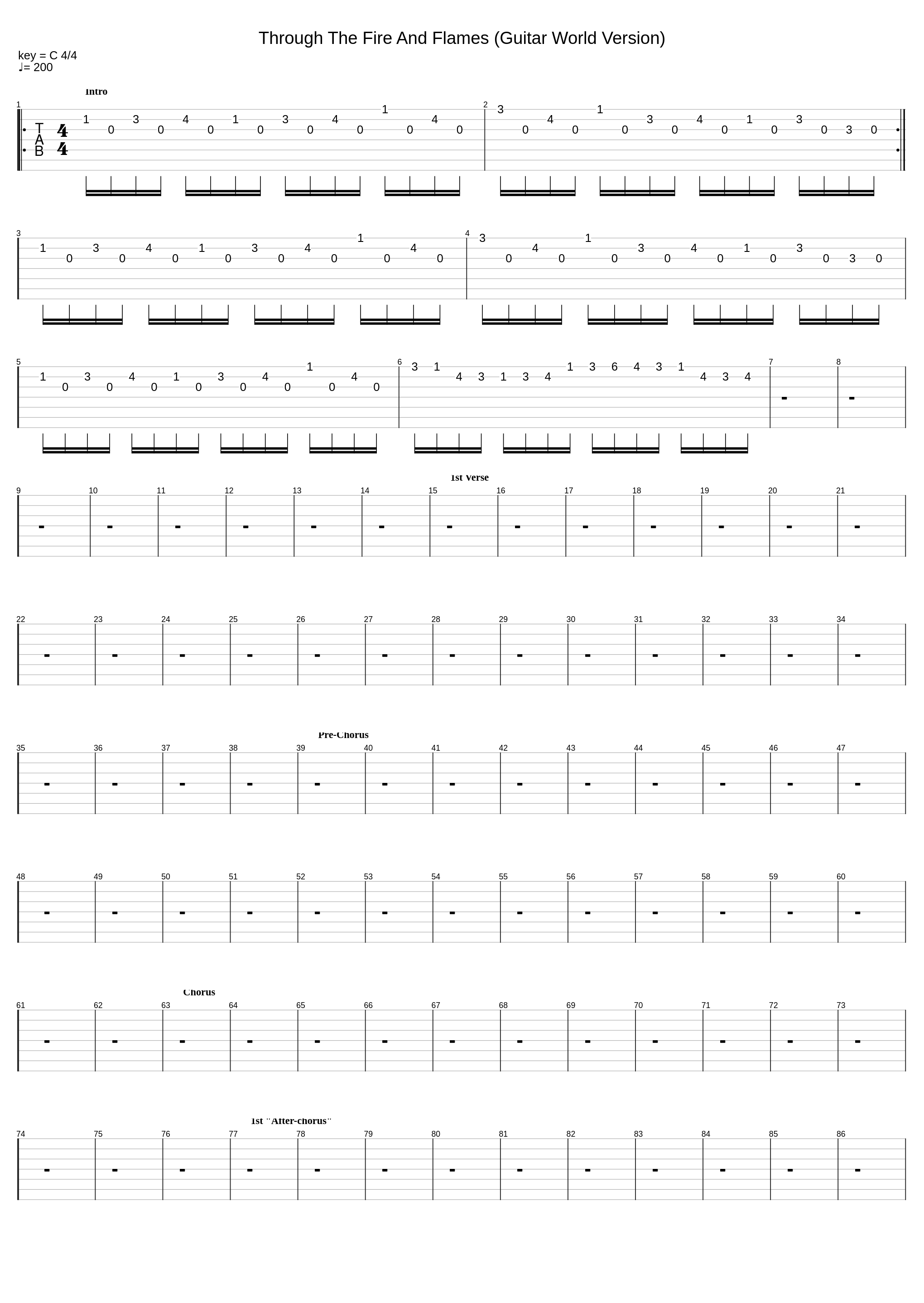 Through The Fire And Flames (Guitar World Version)_Dragonforce_1