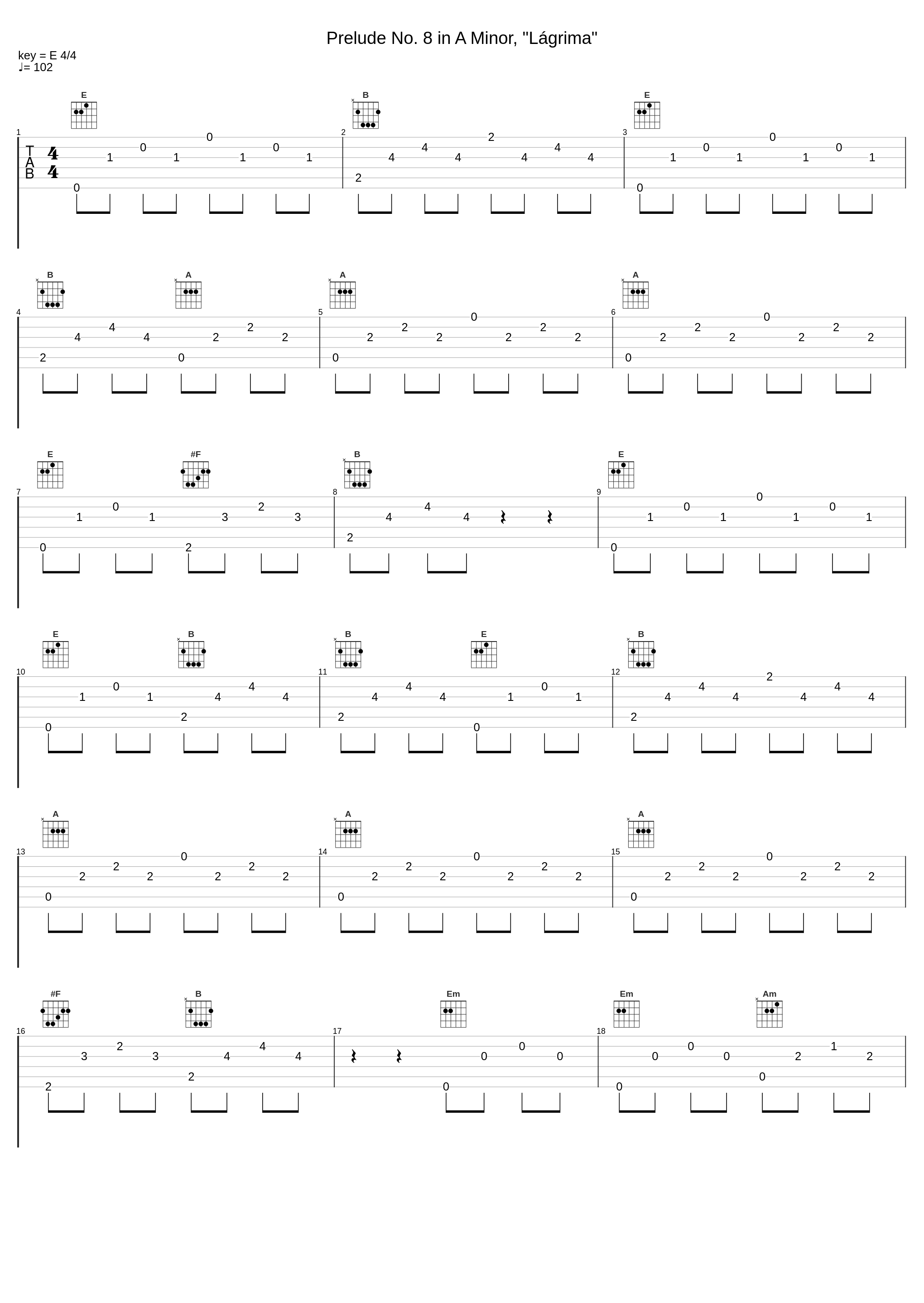 Prelude No. 8 in A Minor, "Lágrima"_Liona Boyd_1