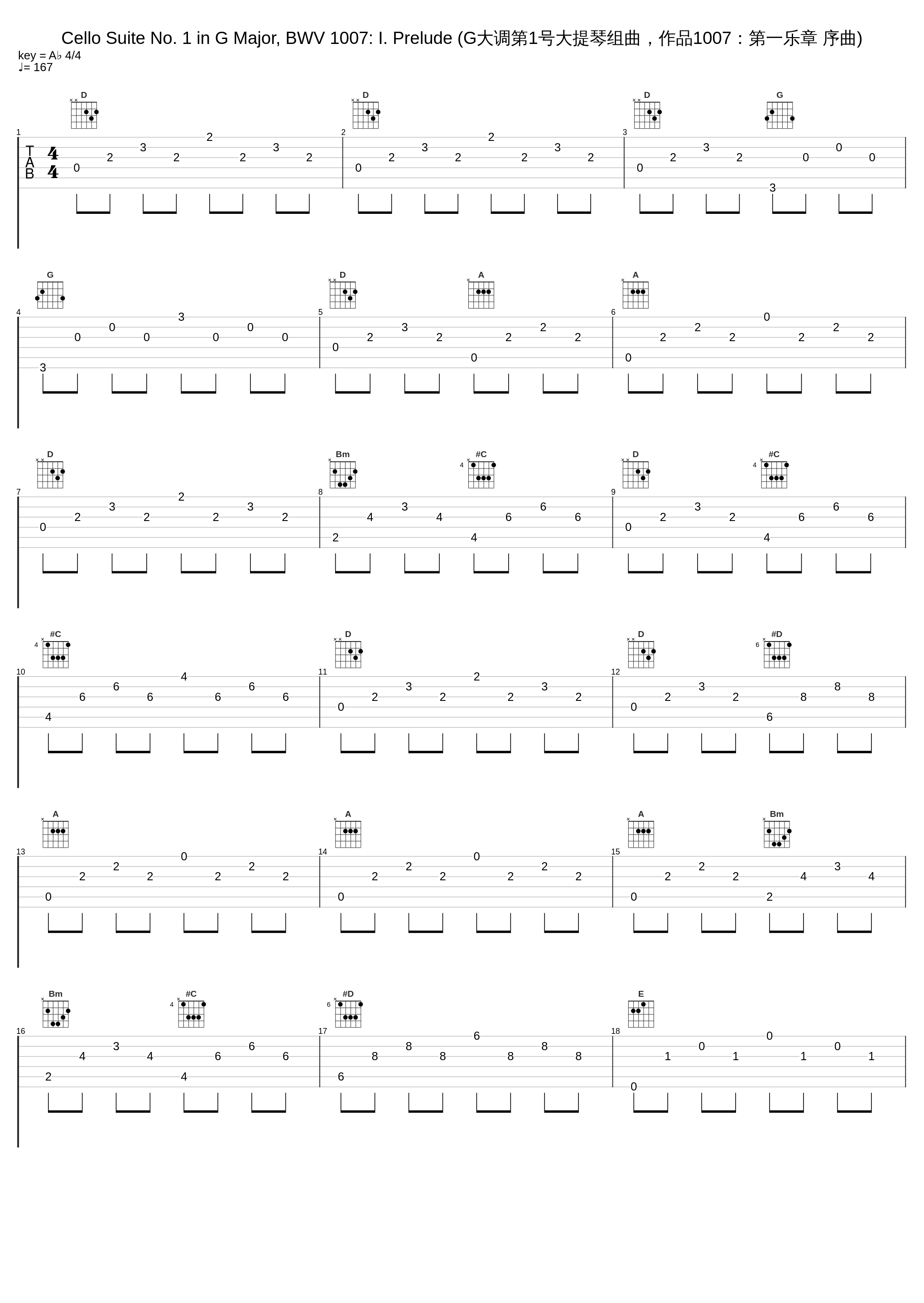 Cello Suite No. 1 in G Major, BWV 1007: I. Prelude (G大调第1号大提琴组曲，作品1007：第一乐章 序曲)_Glenn Gould_1