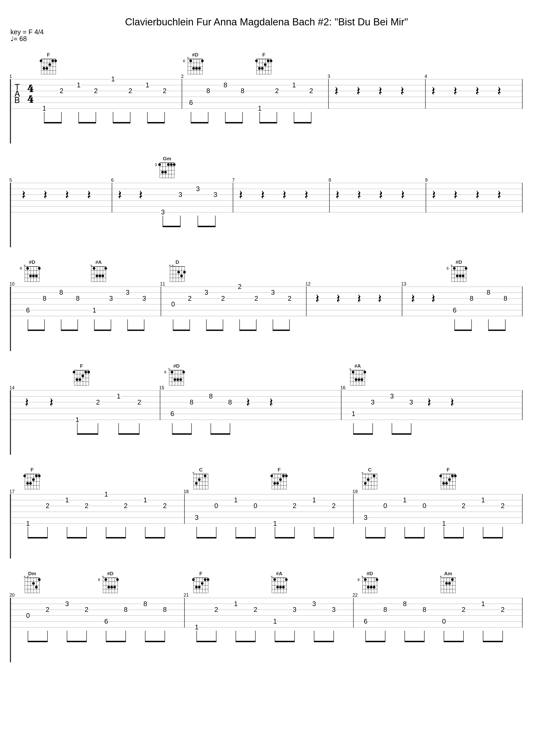 Clavierbuchlein Fur Anna Magdalena Bach #2: "Bist Du Bei Mir"_Dan Gibson's Solitudes_1