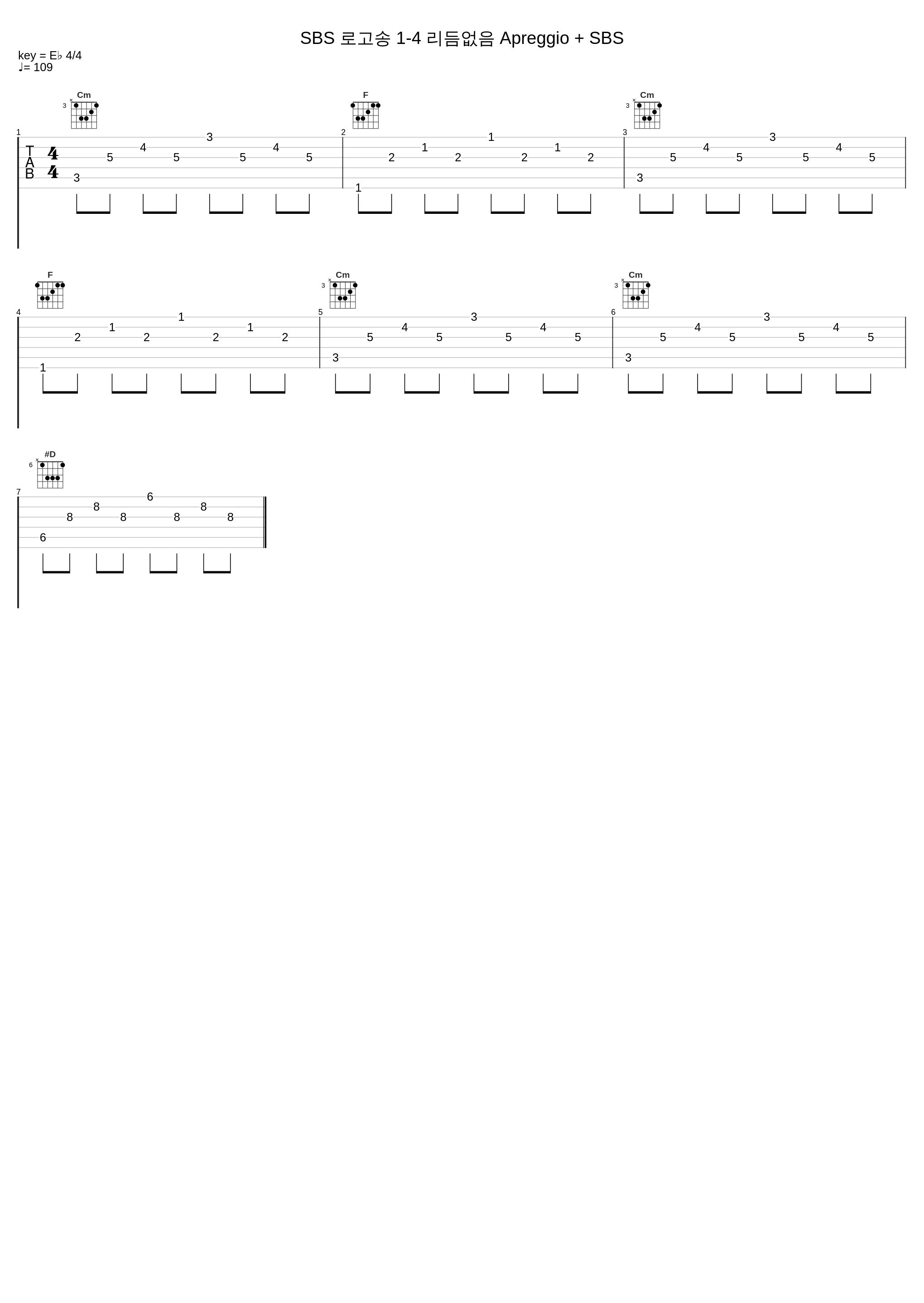 SBS 로고송 1-4 리듬없음 Apreggio + SBS_BoA_1