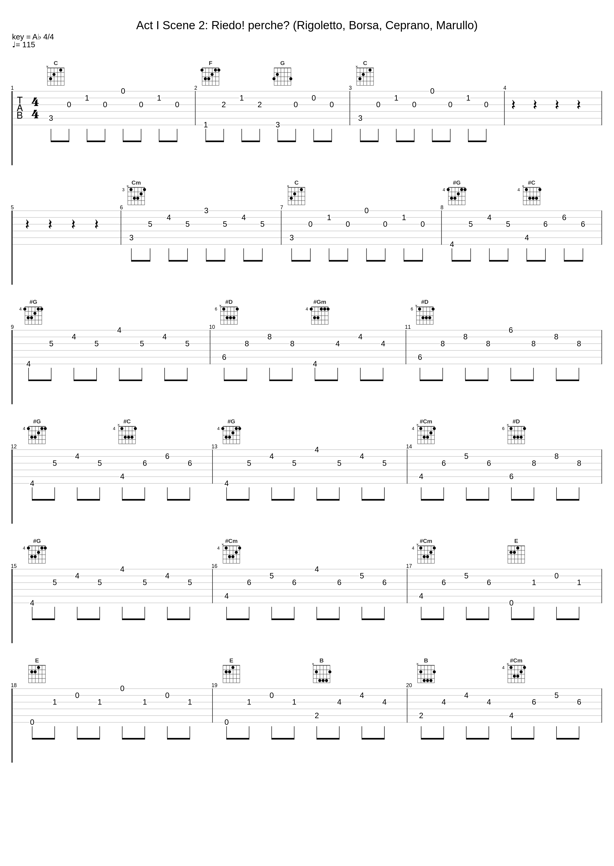 Act I Scene 2: Riedo! perche? (Rigoletto, Borsa, Ceprano, Marullo)_Carlo Forti,Tito Gobbi,Renato Ercolani,Giuseppe Verdi_1