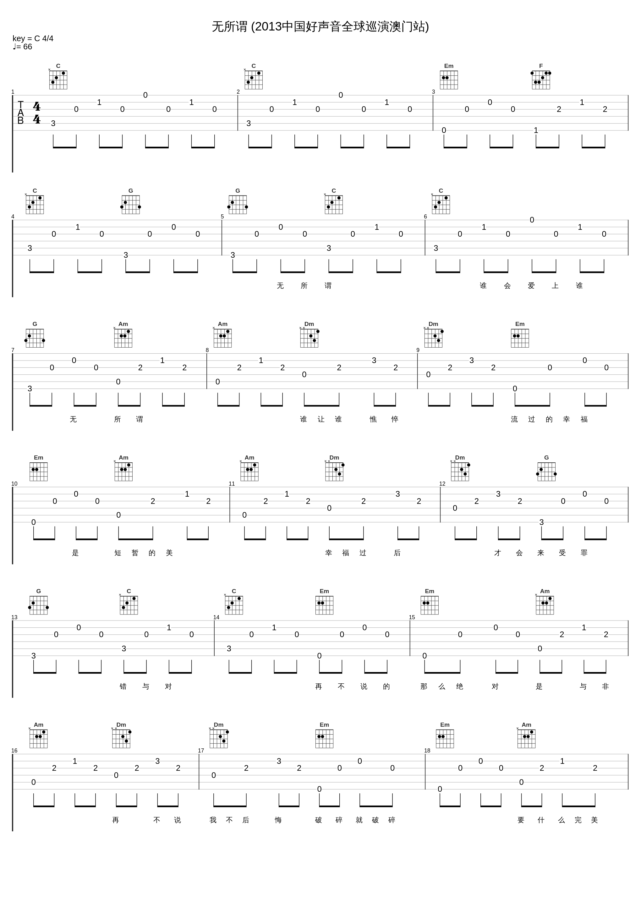 无所谓 (2013中国好声音全球巡演澳门站)_杨坤_1