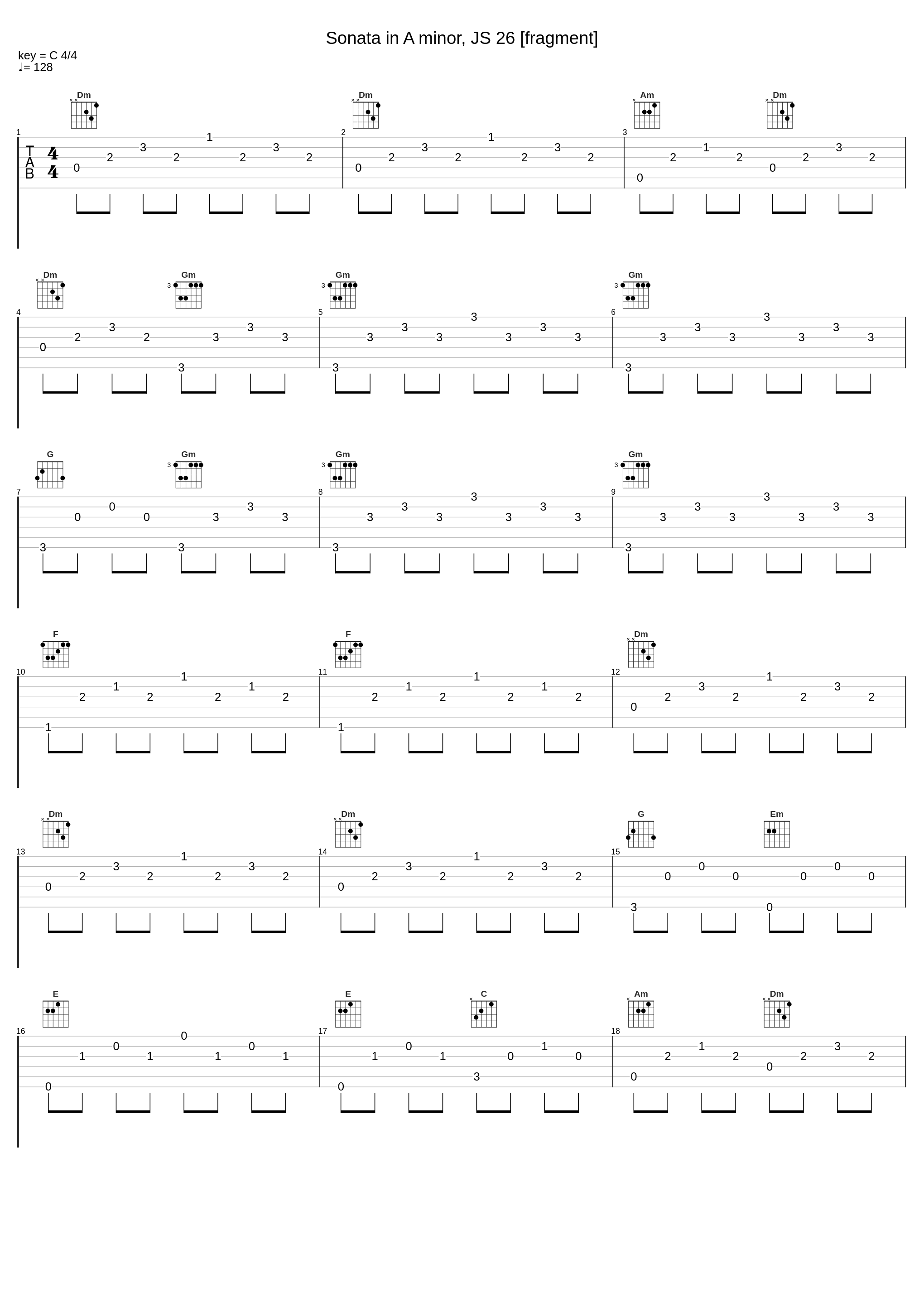 Sonata in A minor, JS 26 [fragment]_Jaakko Kuusisto_1