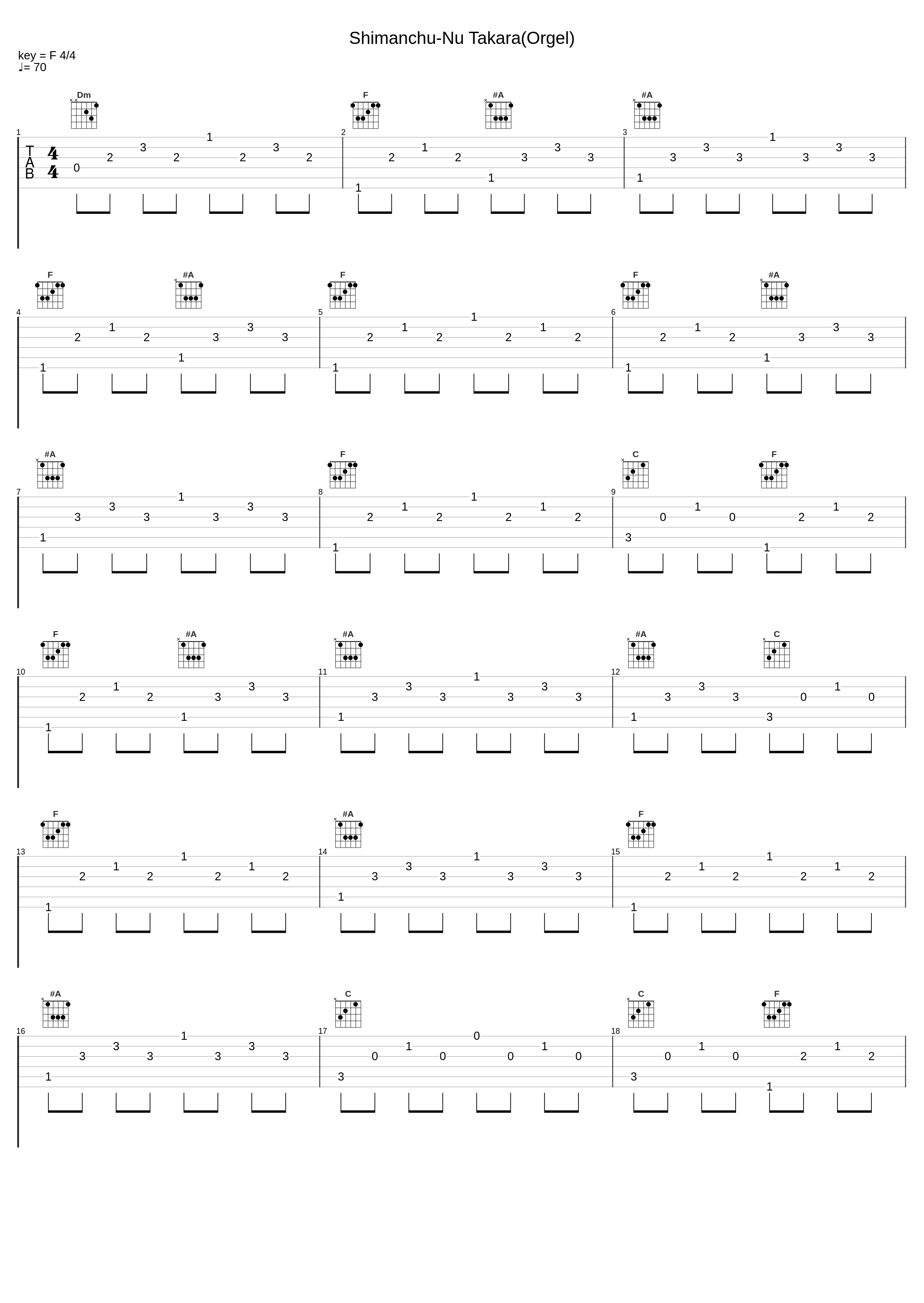 Shimanchu-Nu Takara(Orgel)_Relaxing Orgel_1