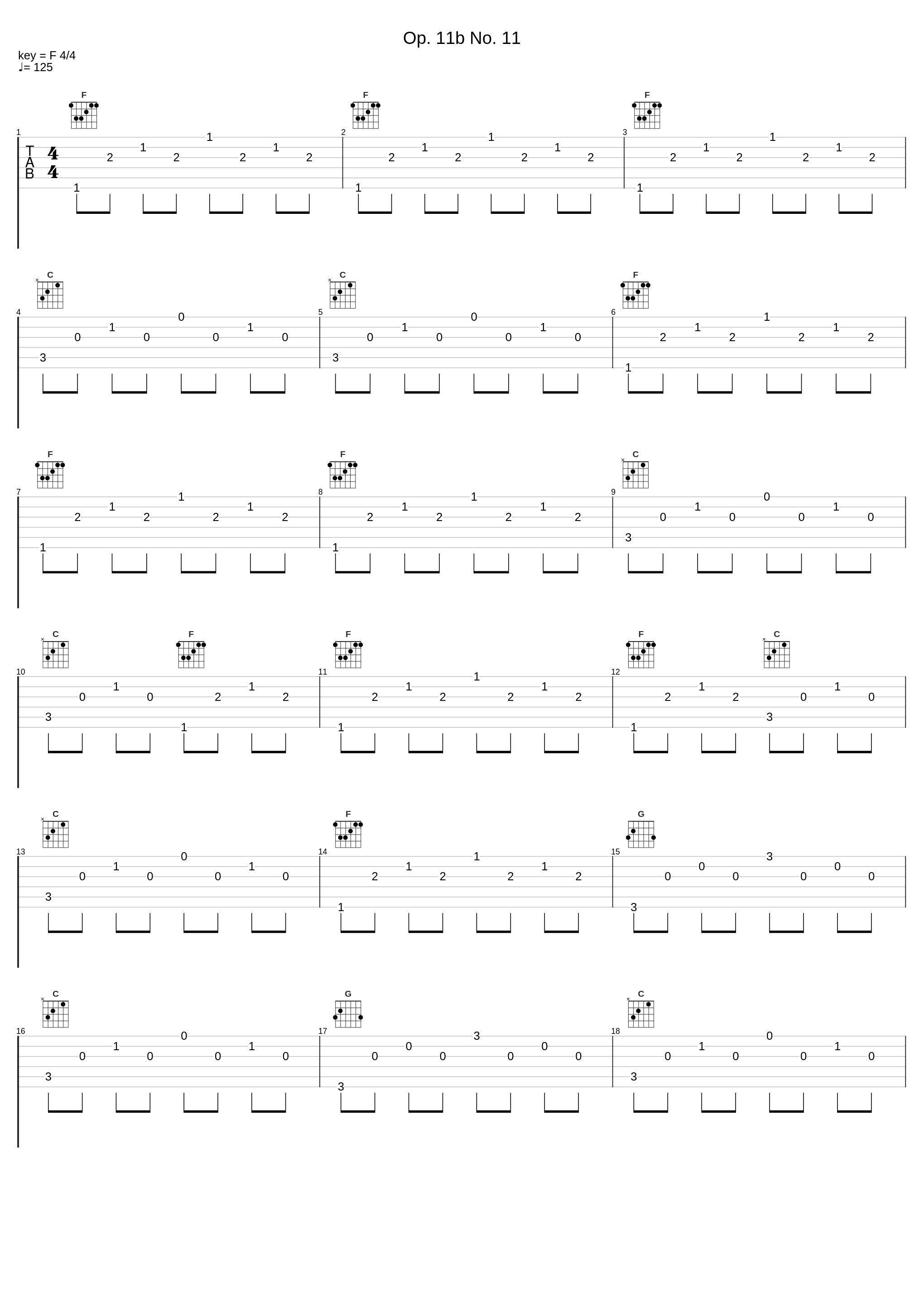 Op. 11b No. 11_Lawrence Johnson,Fernando Sor_1