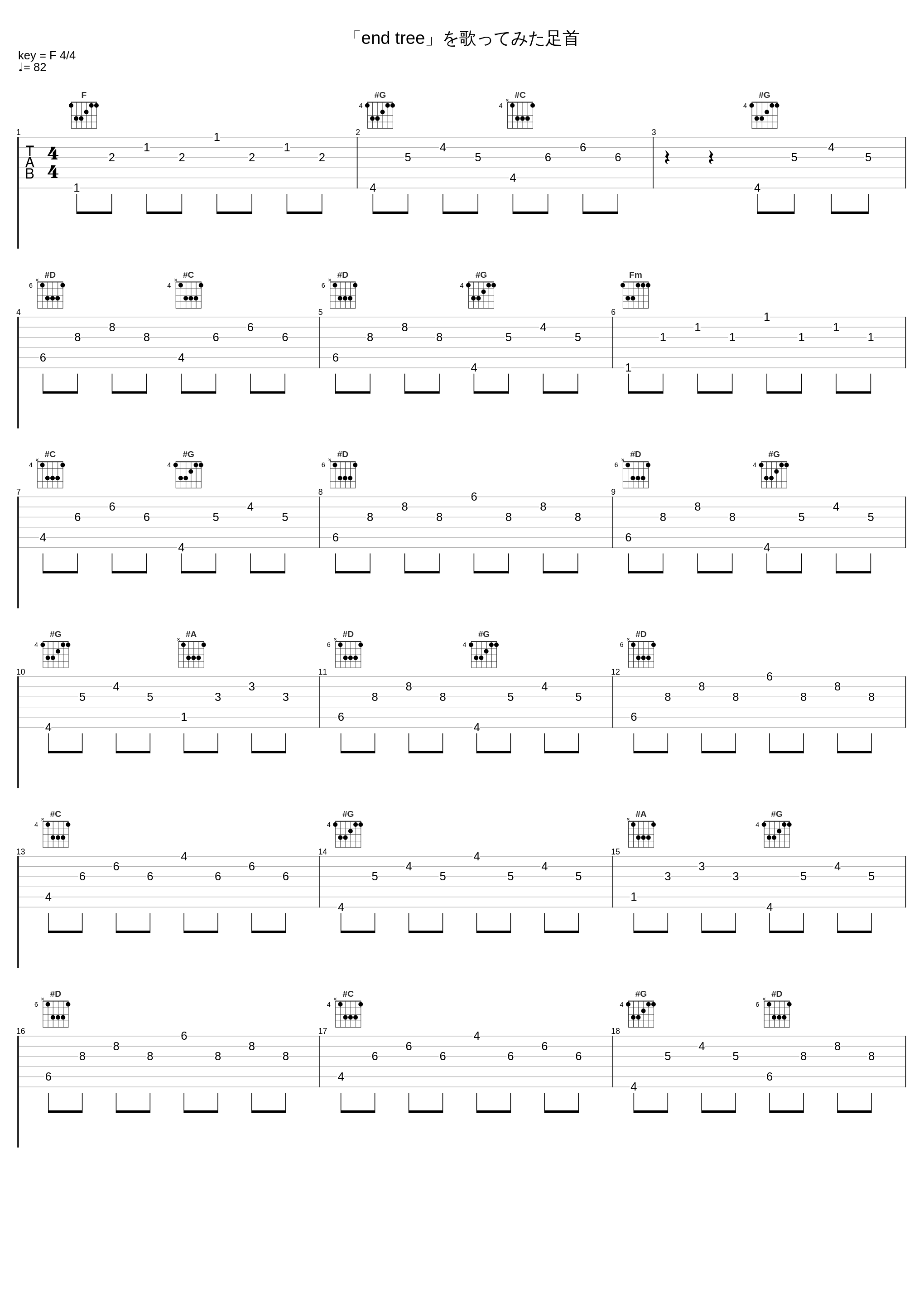 「end tree」を歌ってみた足首_歌ってみた[翻唱,日本ACG_1