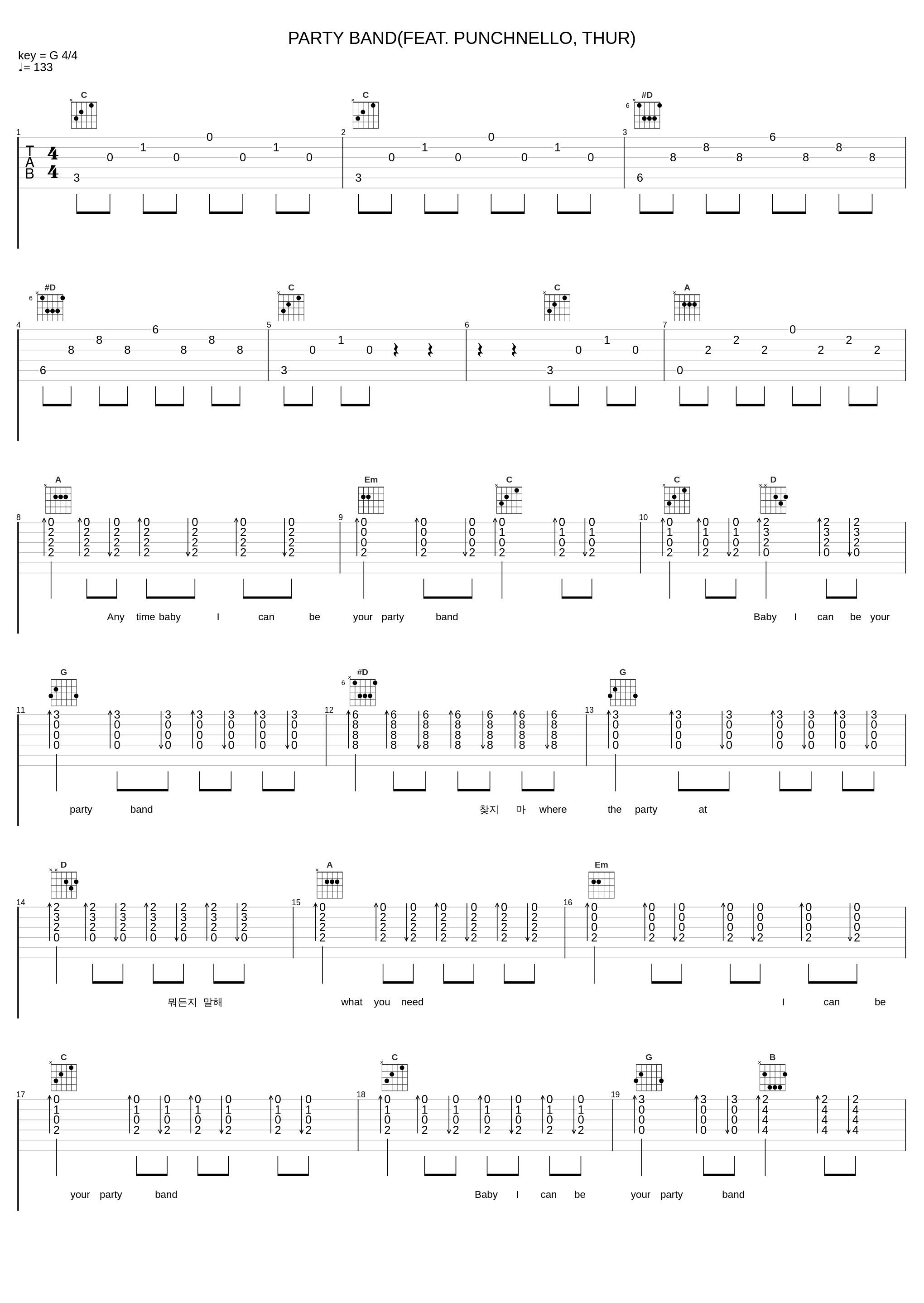 PARTY BAND(FEAT. PUNCHNELLO, THUR)_Loco,PUNCHNELLO (펀치넬로),Thur_1