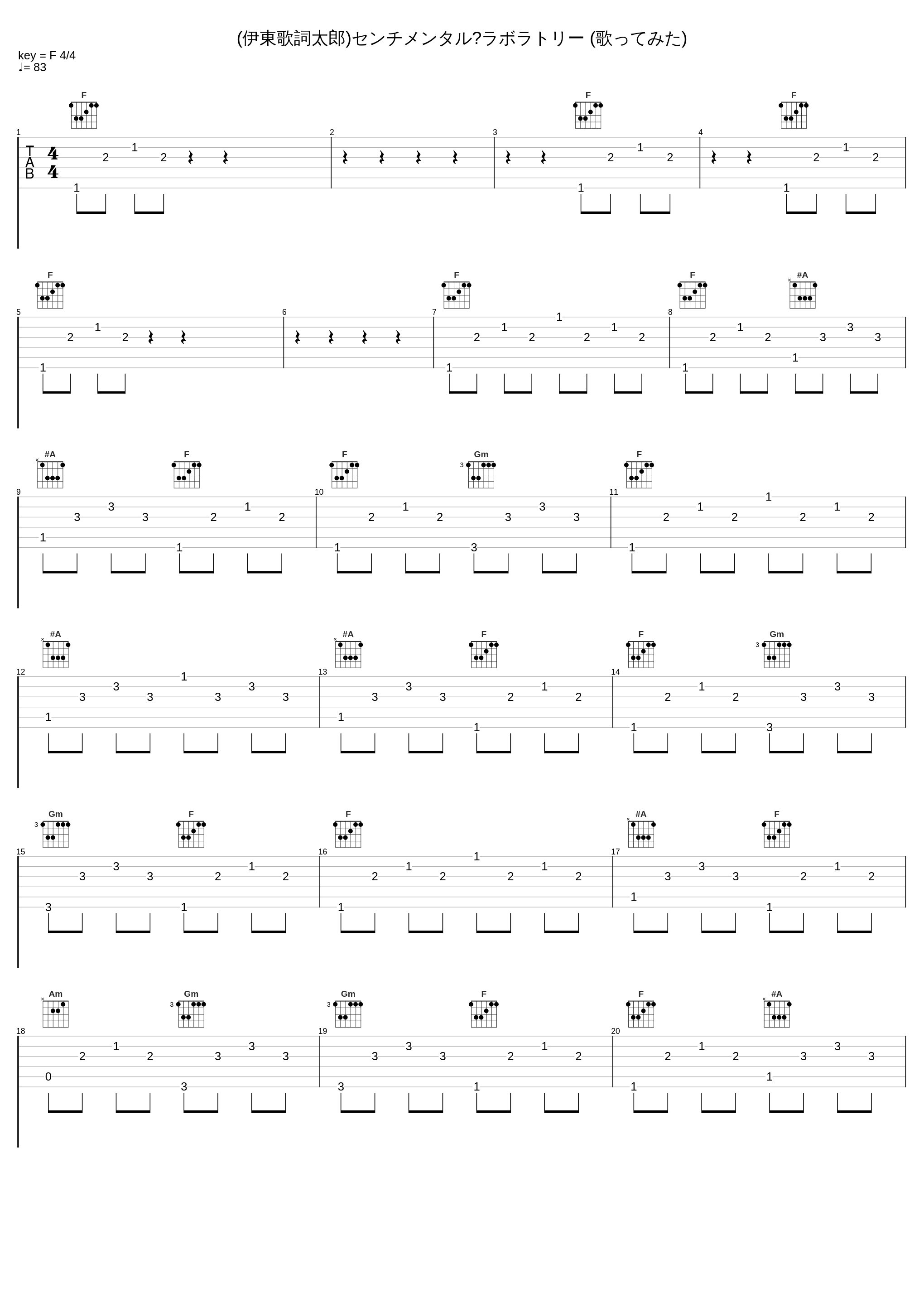 (伊東歌詞太郎)センチメンタル?ラボラトリー (歌ってみた)_歌ってみた[翻唱,日本ACG_1