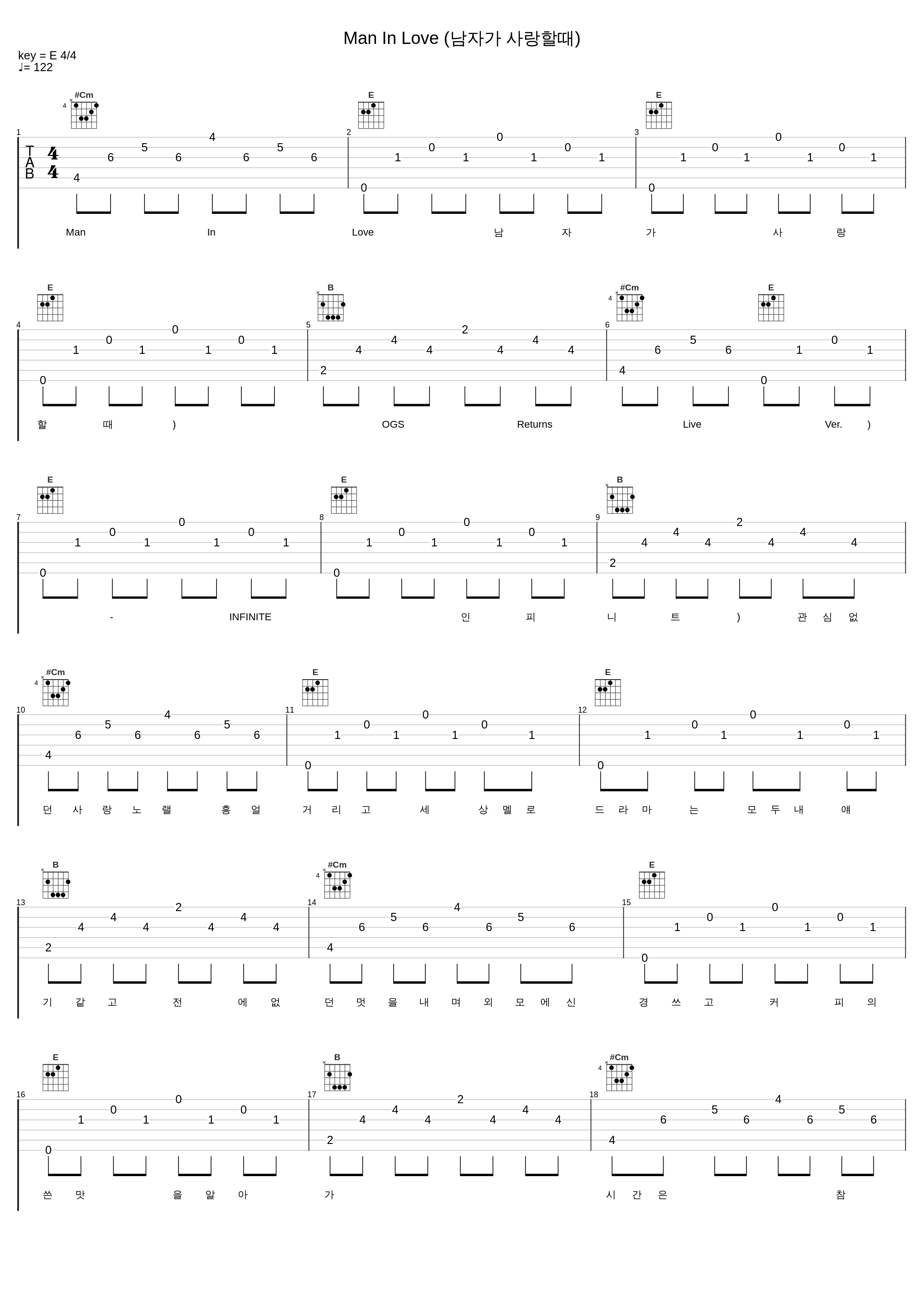 Man In Love (남자가 사랑할때)_INFINITE_1