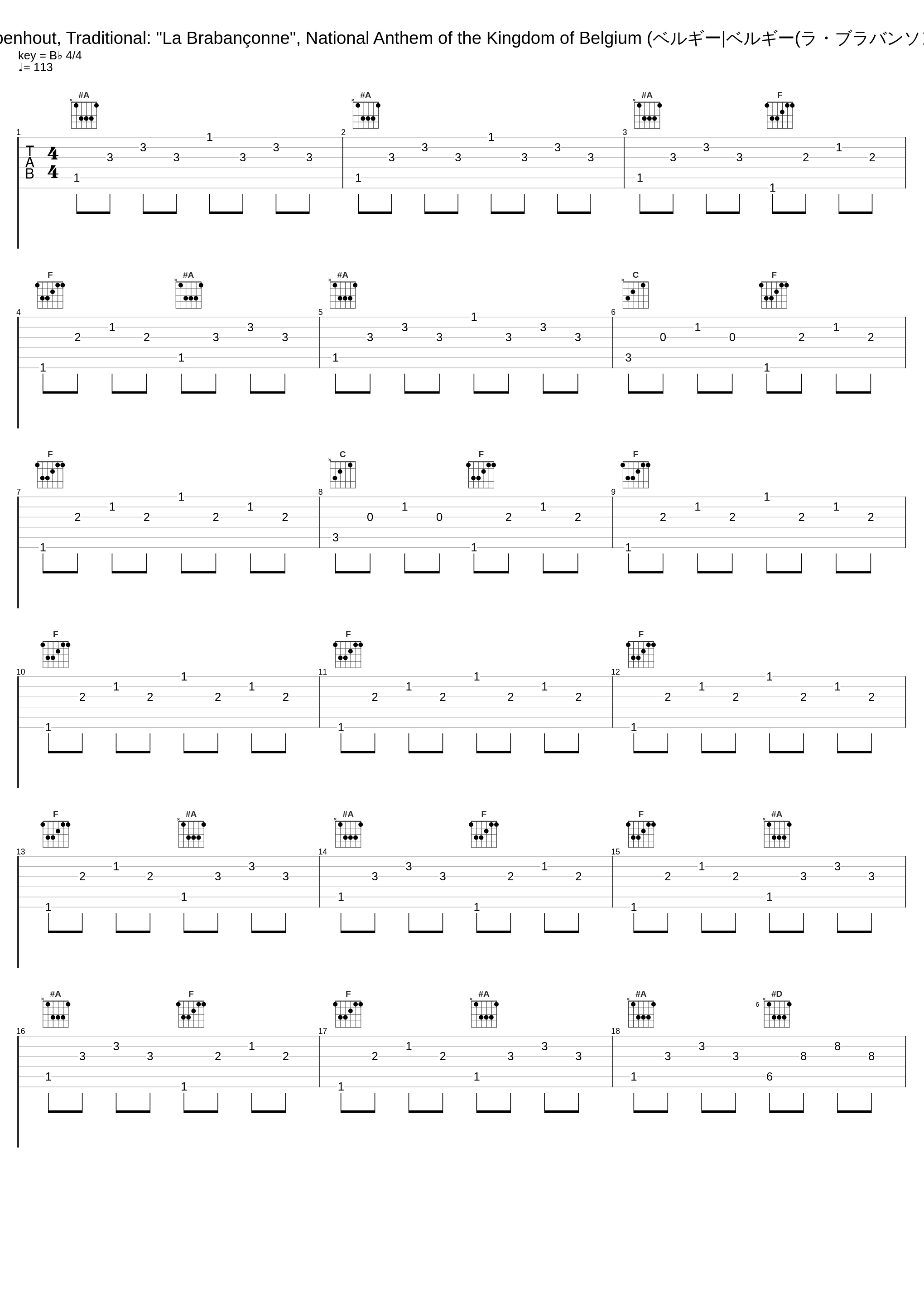 Campenhout, Traditional: "La Brabançonne", National Anthem of the Kingdom of Belgium (ベルギー|ベルギー(ラ・ブラバンソンヌ))_New Japan Philharmonic Orchestra,小澤征爾_1