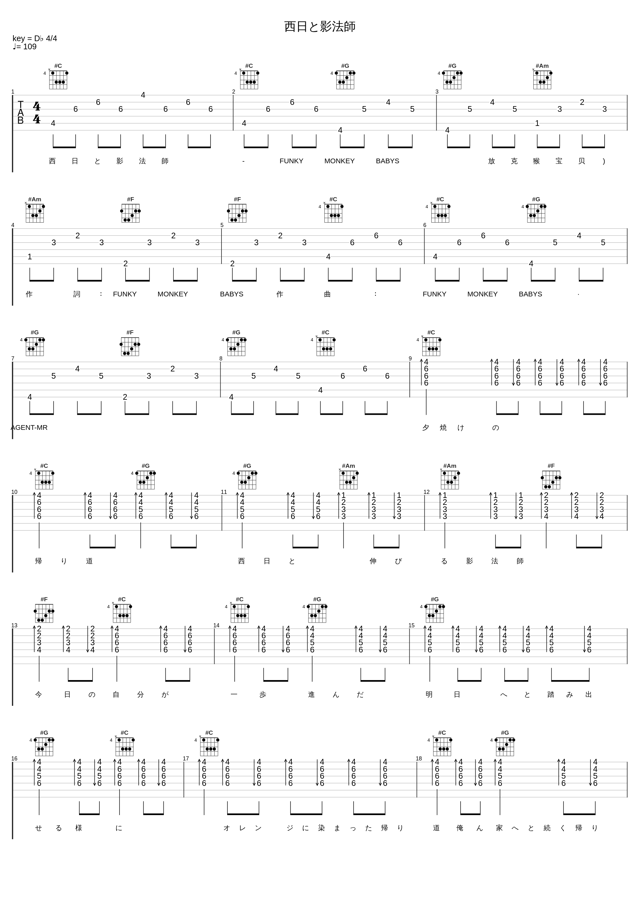 西日と影法師_FUNKY MONKEY BABYS_1