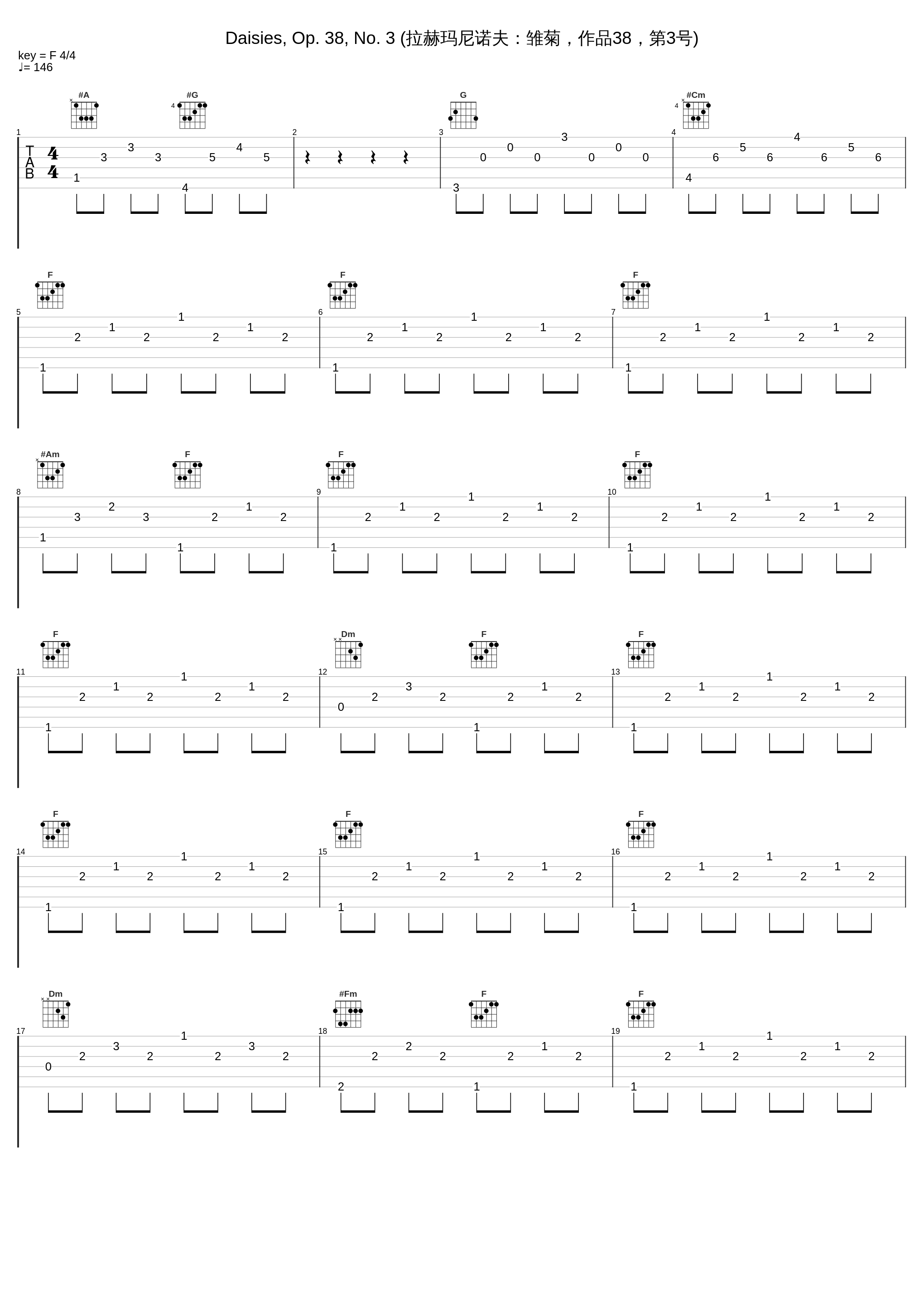 Daisies, Op. 38, No. 3 (拉赫玛尼诺夫：雏菊，作品38，第3号)_Zenph Studios,Sergei Rachmaninoff_1