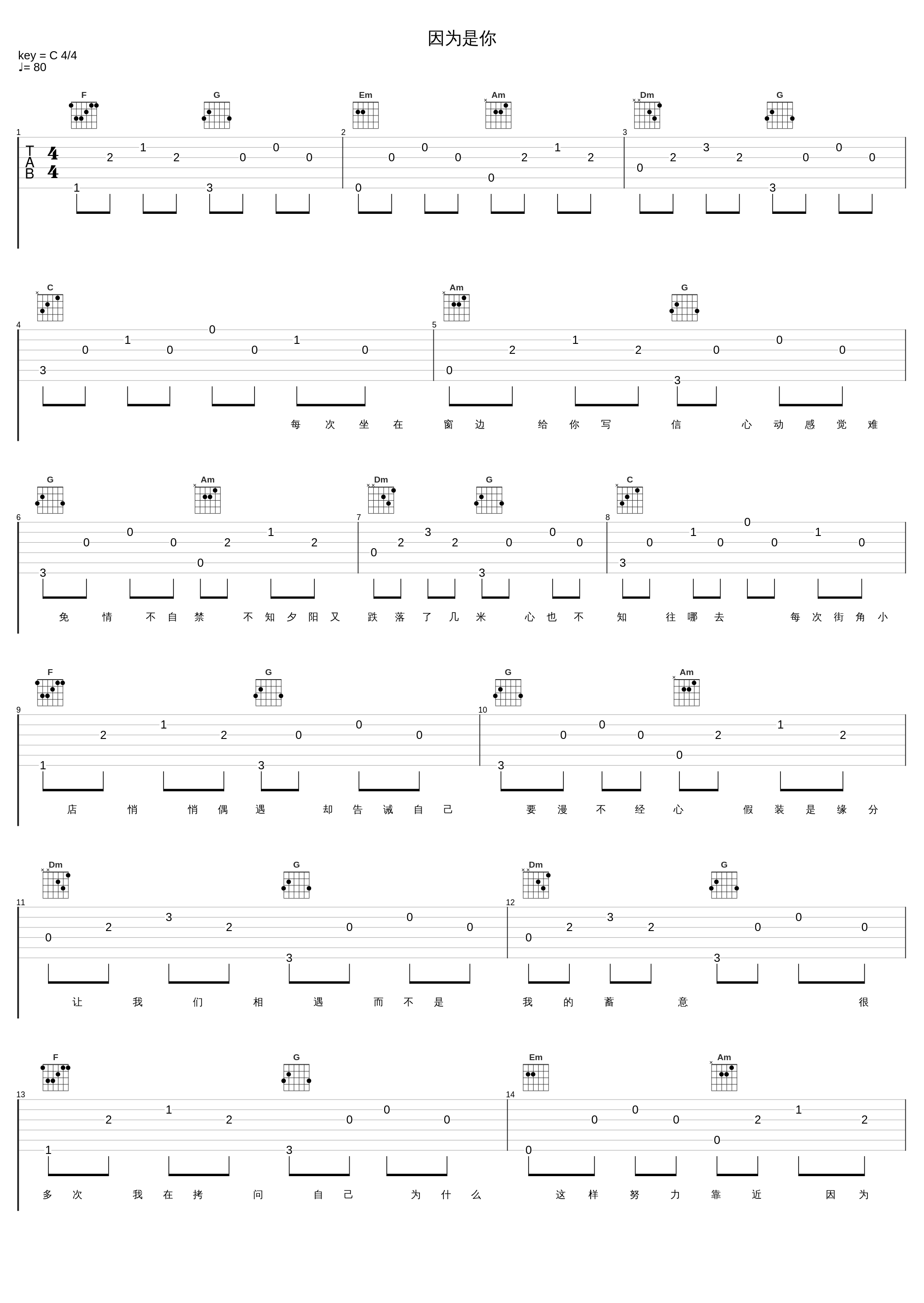 因为是你_童可可_1