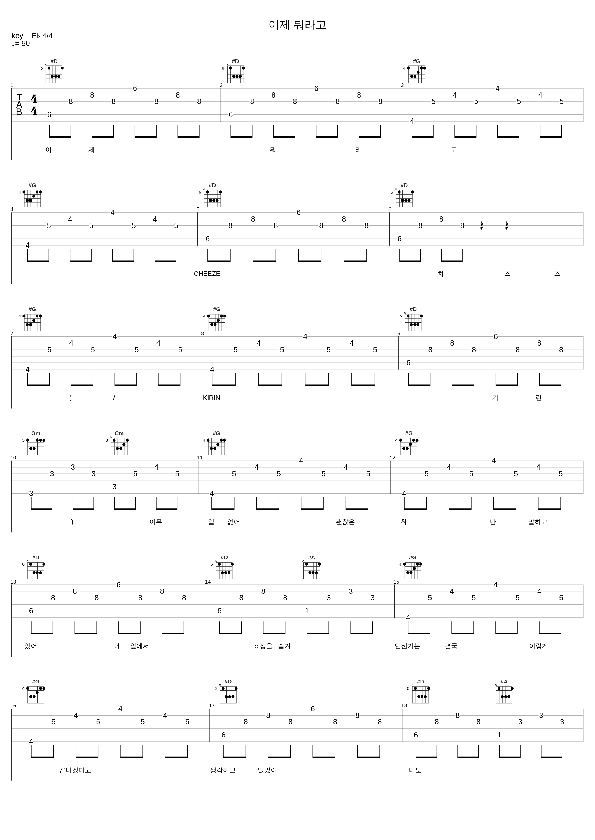 이제 뭐라고_CHEEZE (치즈),KIRIN_1