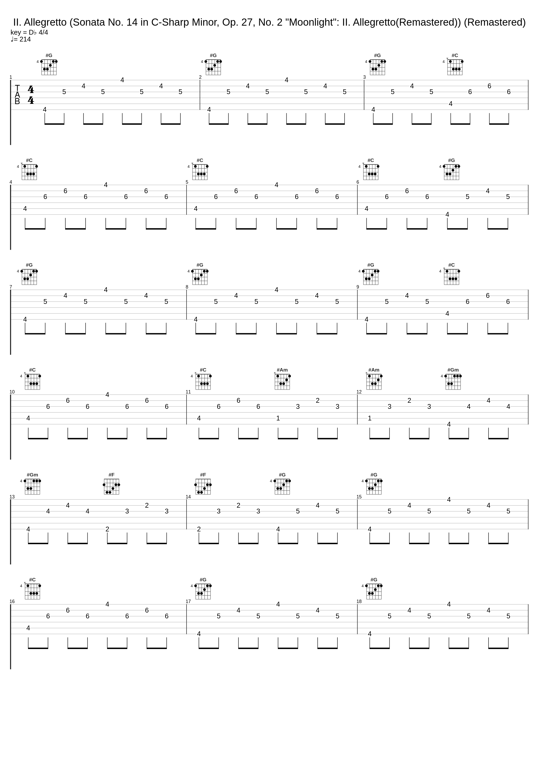 II. Allegretto (Sonata No. 14 in C-Sharp Minor, Op. 27, No. 2 "Moonlight": II. Allegretto(Remastered)) (Remastered)_Glenn Gould,Ludwig van Beethoven_1
