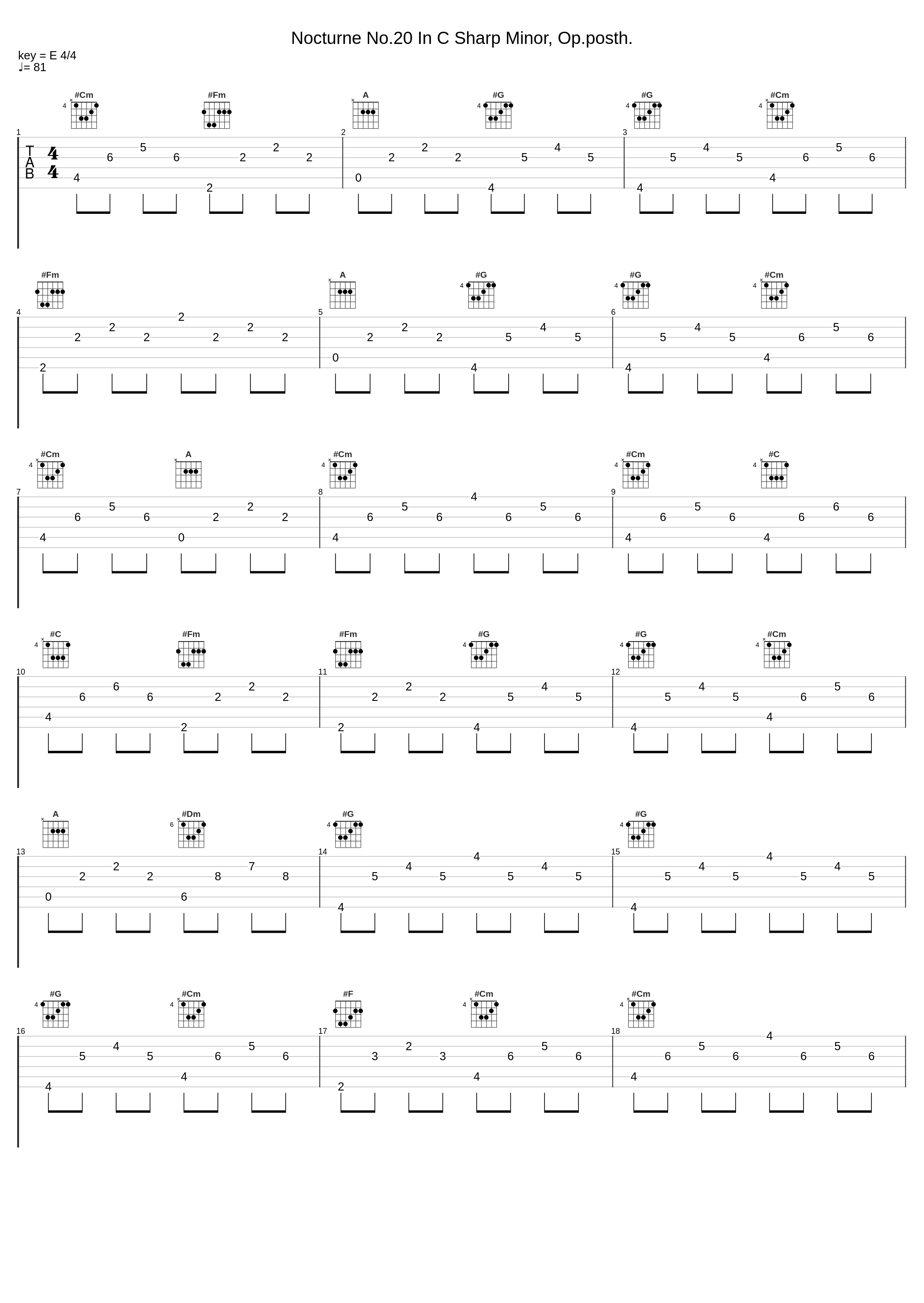 Nocturne No.20 In C Sharp Minor, Op.posth._李云迪_1