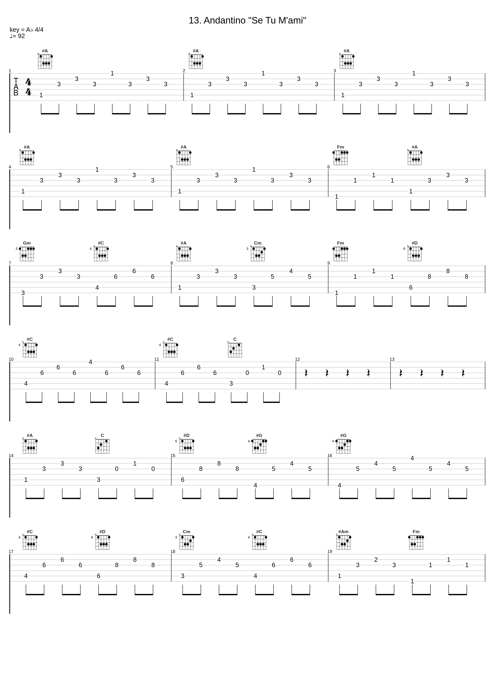 13. Andantino "Se Tu M'ami"_蔡国权_1