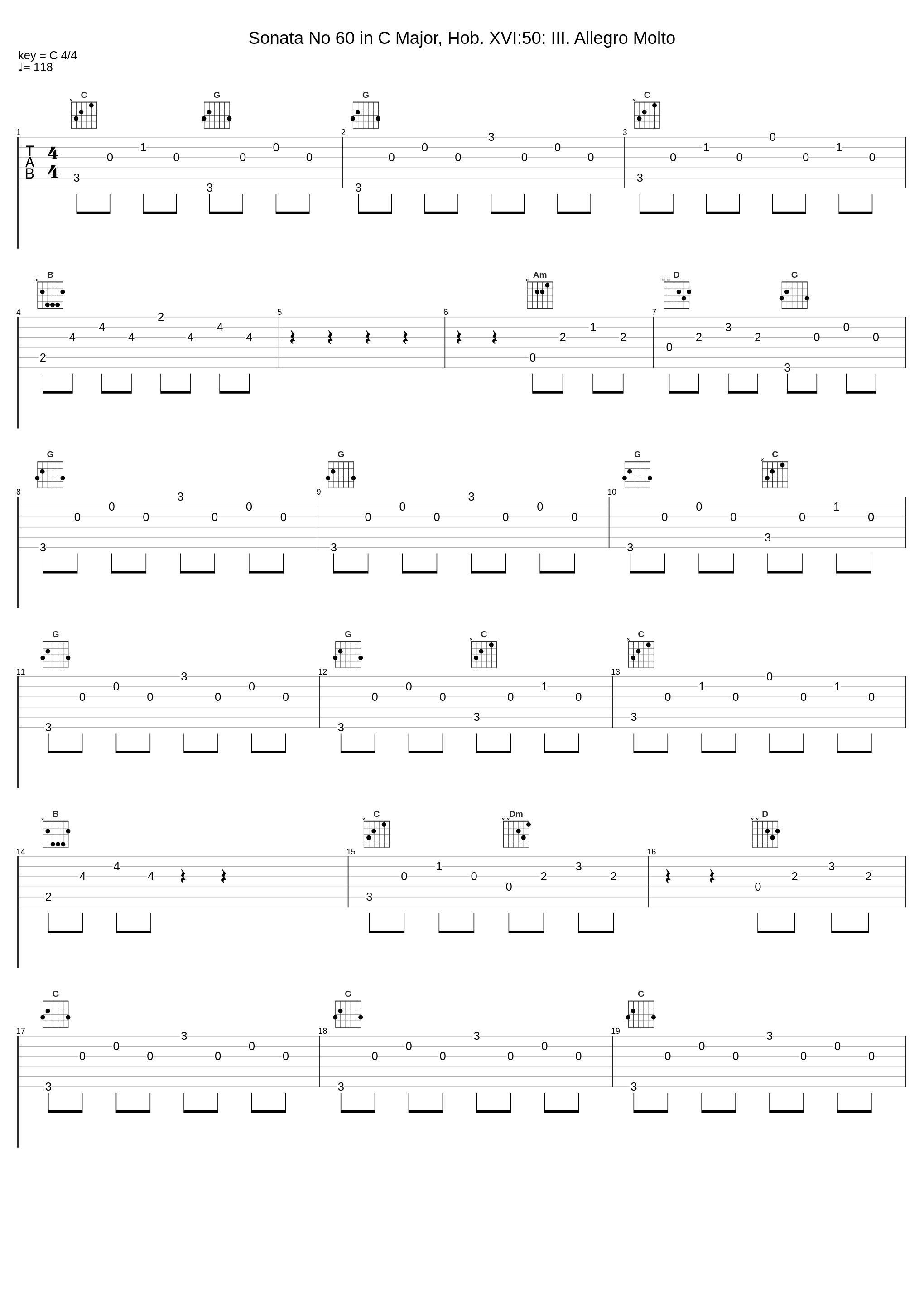 Sonata No 60 in C Major, Hob. XVI:50: III. Allegro Molto_傅聪_1