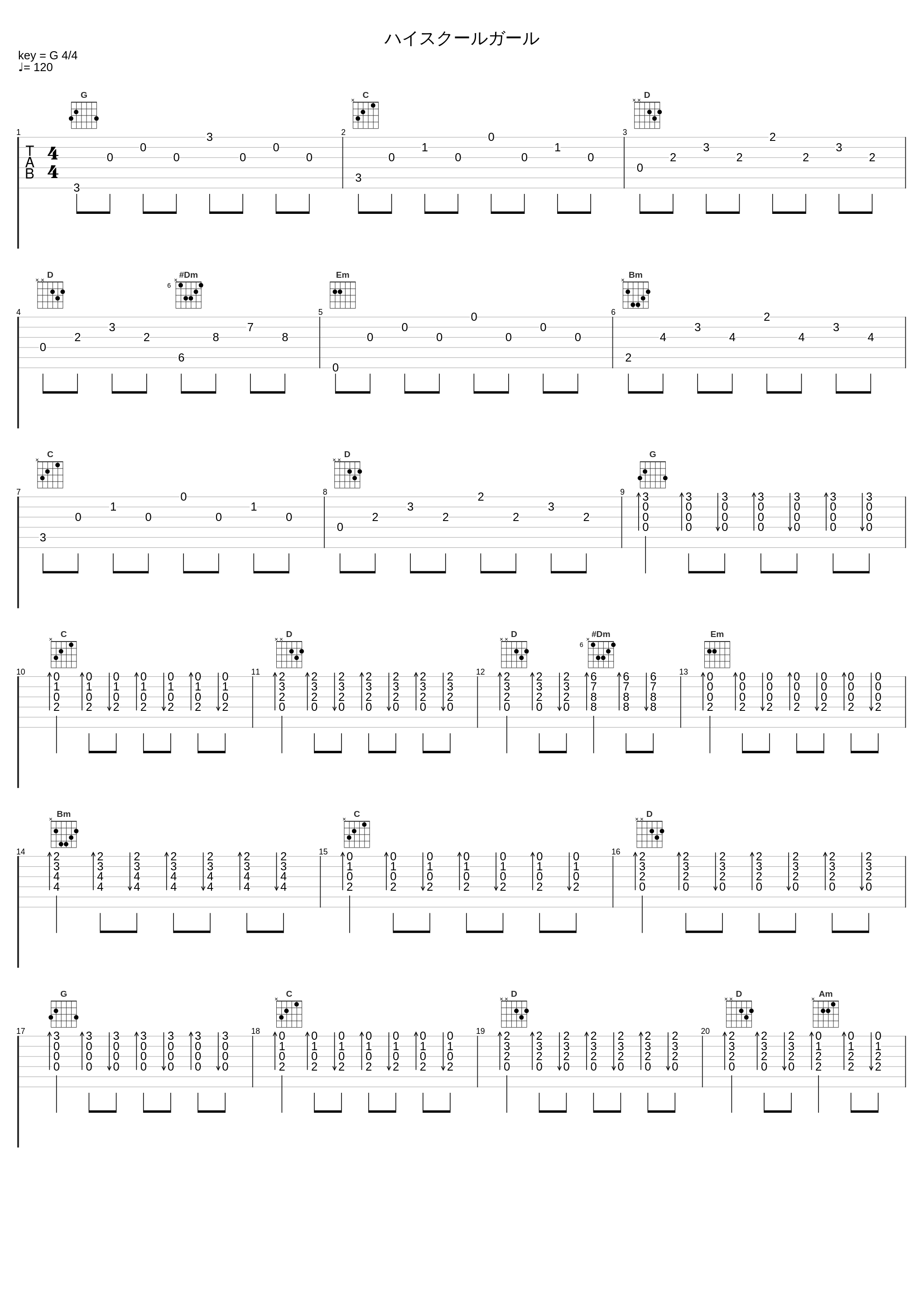 ハイスクールガール_back number_1