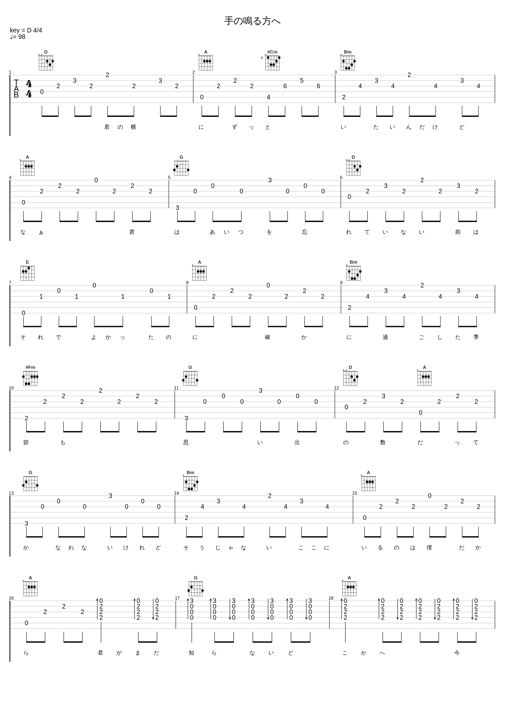 手の鳴る方へ_back number_1