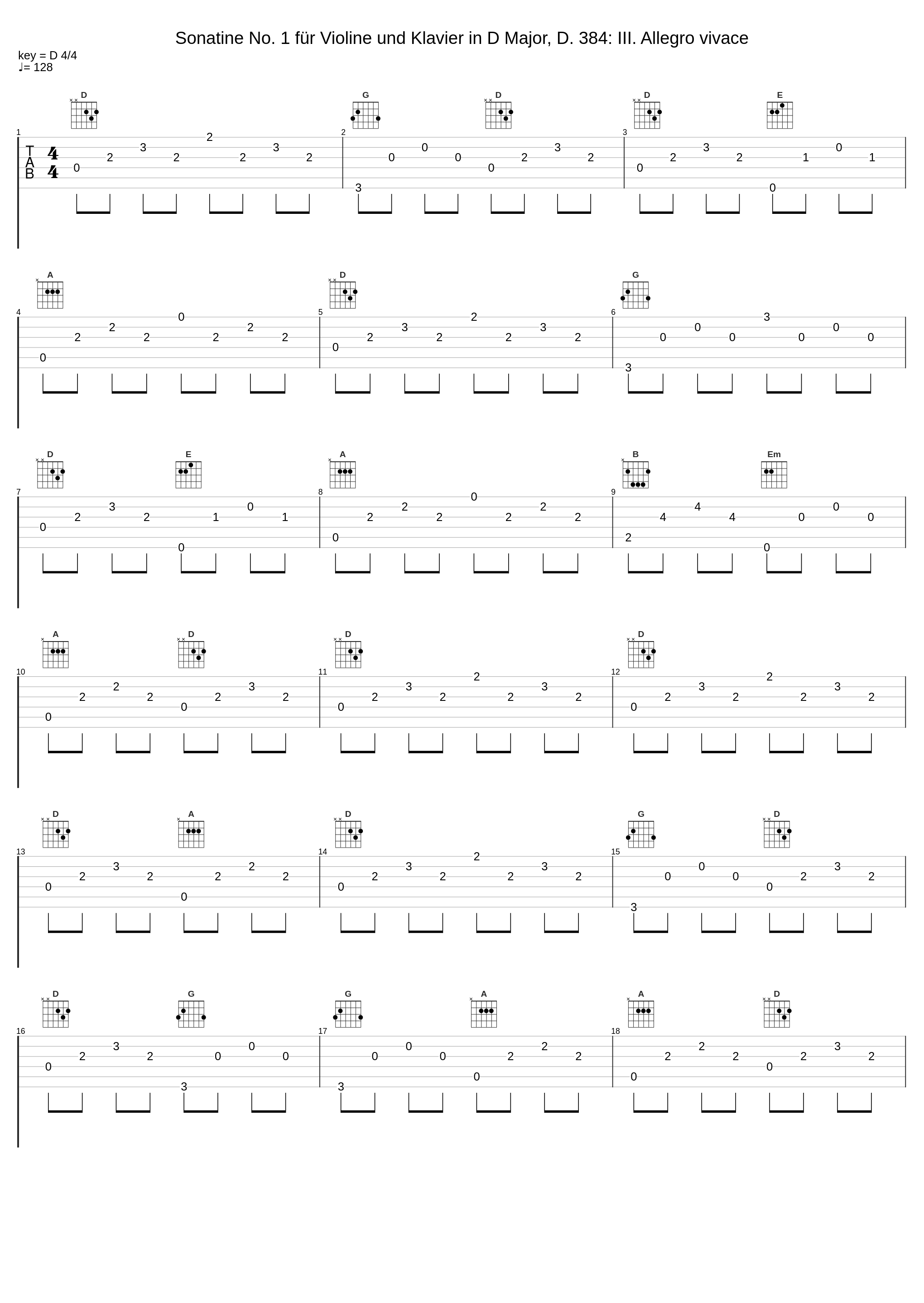 Sonatine No. 1 für Violine und Klavier in D Major, D. 384: III. Allegro vivace_Juliette Kang,Melvin Chen_1