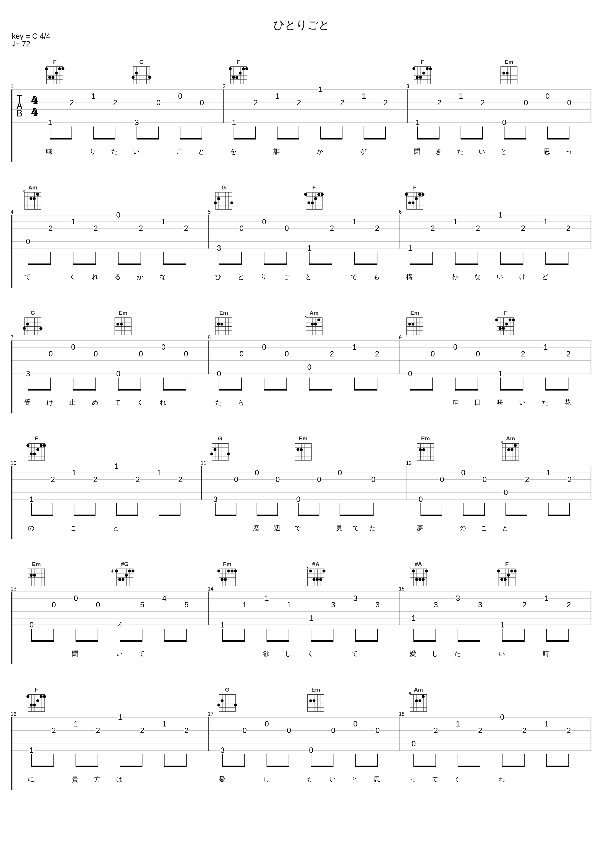 ひとりごと_FictionJunction_1