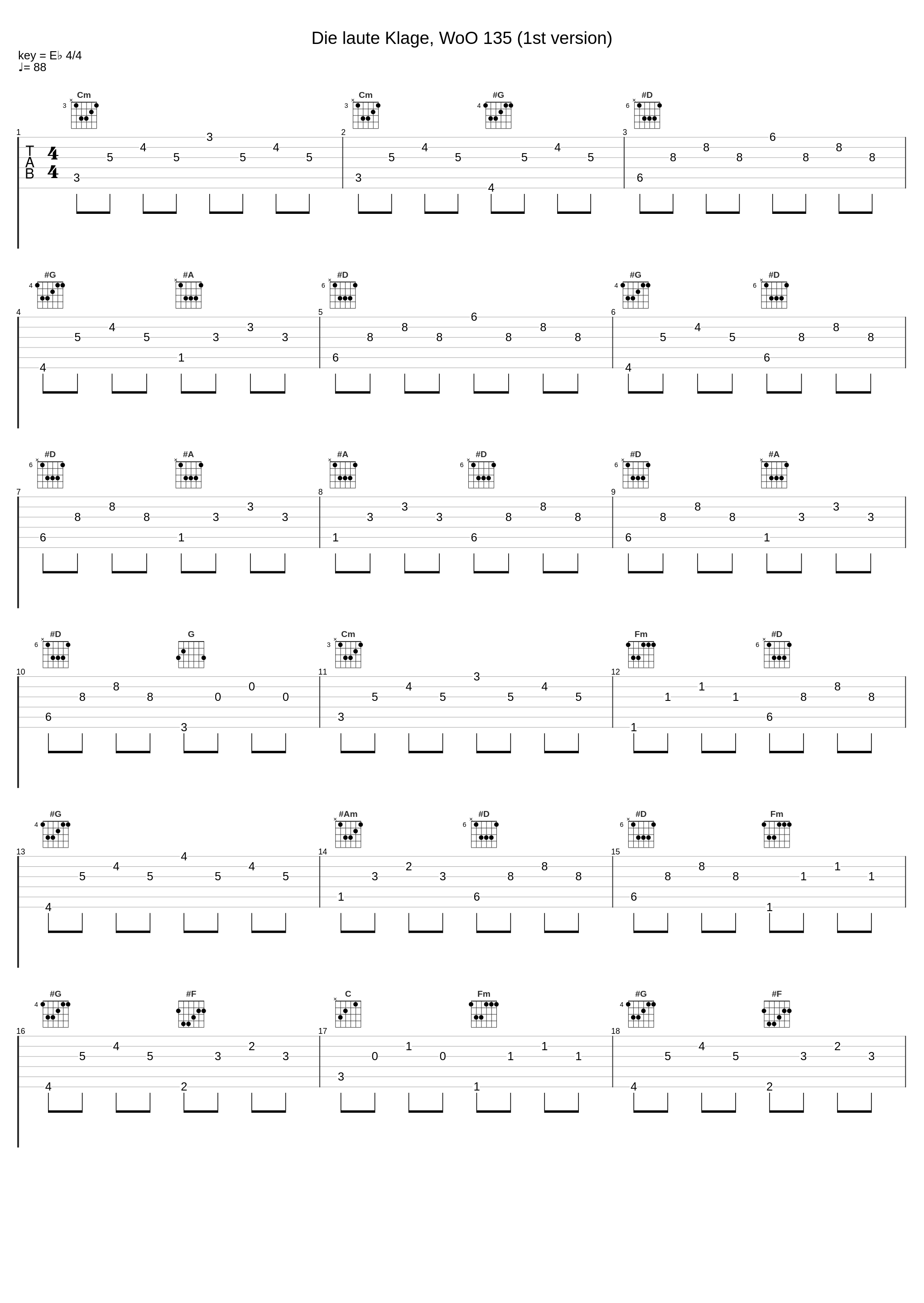 Die laute Klage, WoO 135 (1st version)_Paula Sophie Bohnet_1