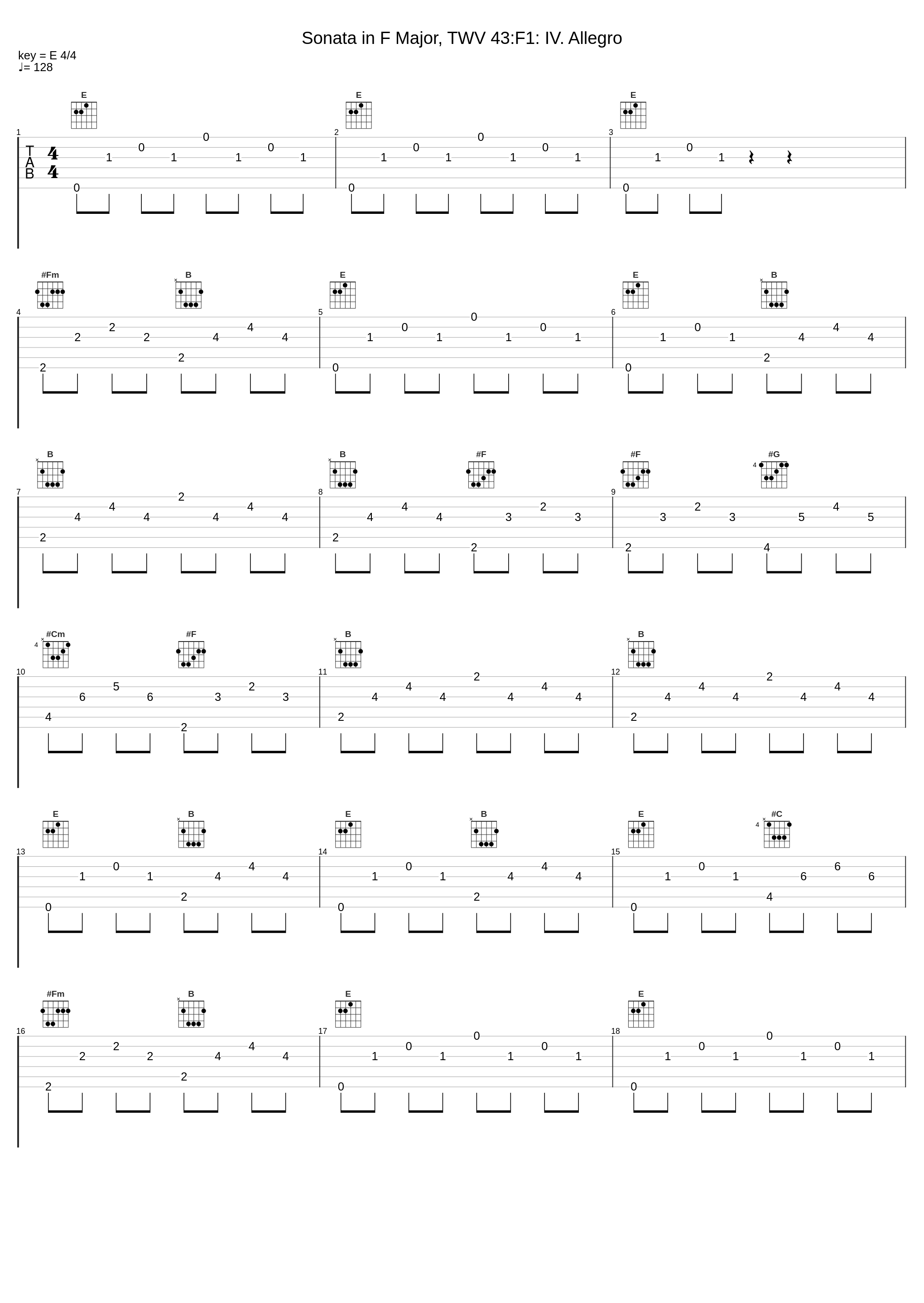 Sonata in F Major, TWV 43:F1: IV. Allegro_Harmonie Universelle,Georg Philipp Telemann_1