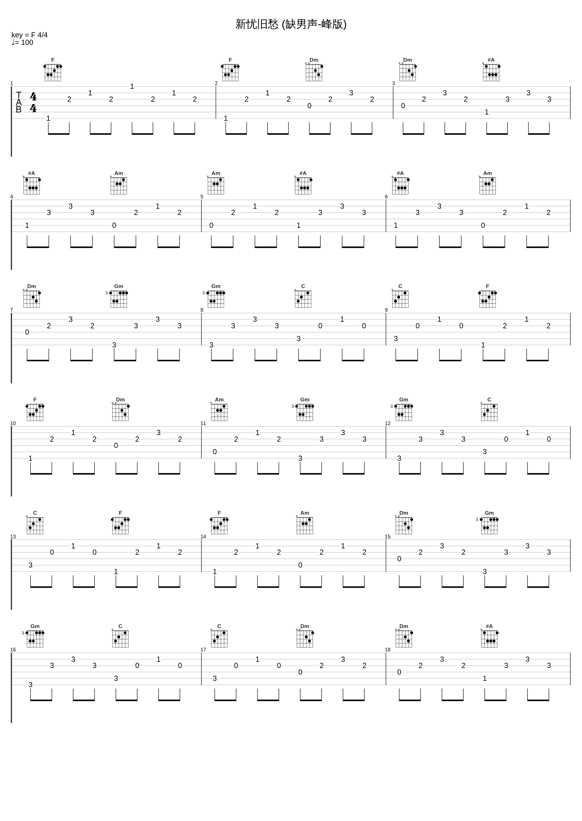 新忧旧愁 (缺男声-峰版)_周冰倩,蔡国庆_1