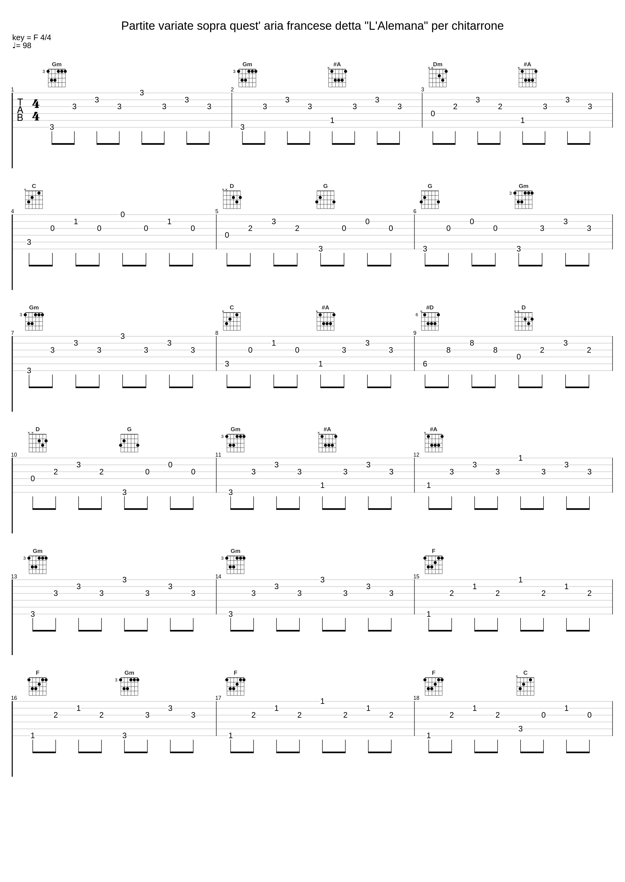 Partite variate sopra quest' aria francese detta "L'Alemana" per chitarrone_Nigel North,Alessandro Piccinini_1