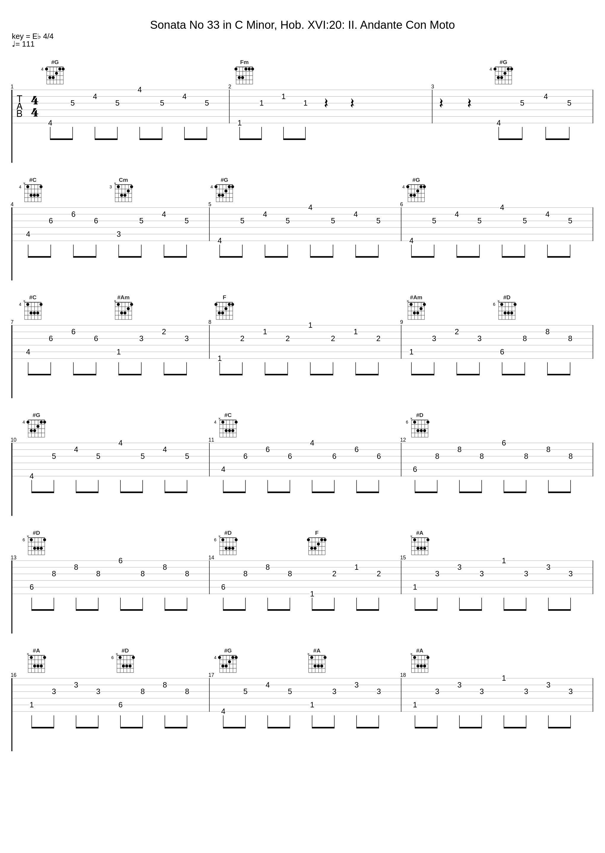 Sonata No 33 in C Minor, Hob. XVI:20: II. Andante Con Moto_傅聪_1