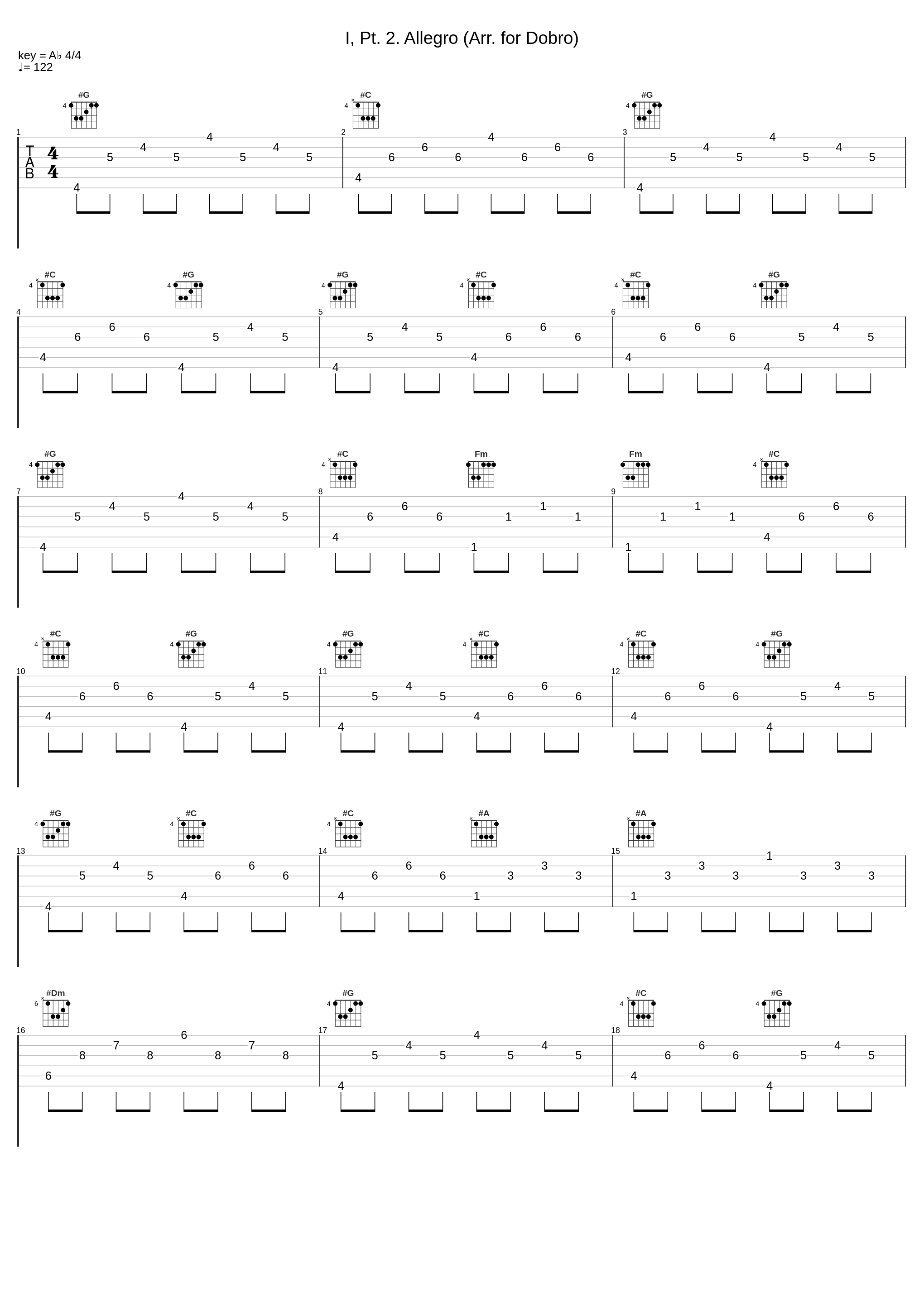 I, Pt. 2. Allegro (Arr. for Dobro)_Noël Akchoté_1