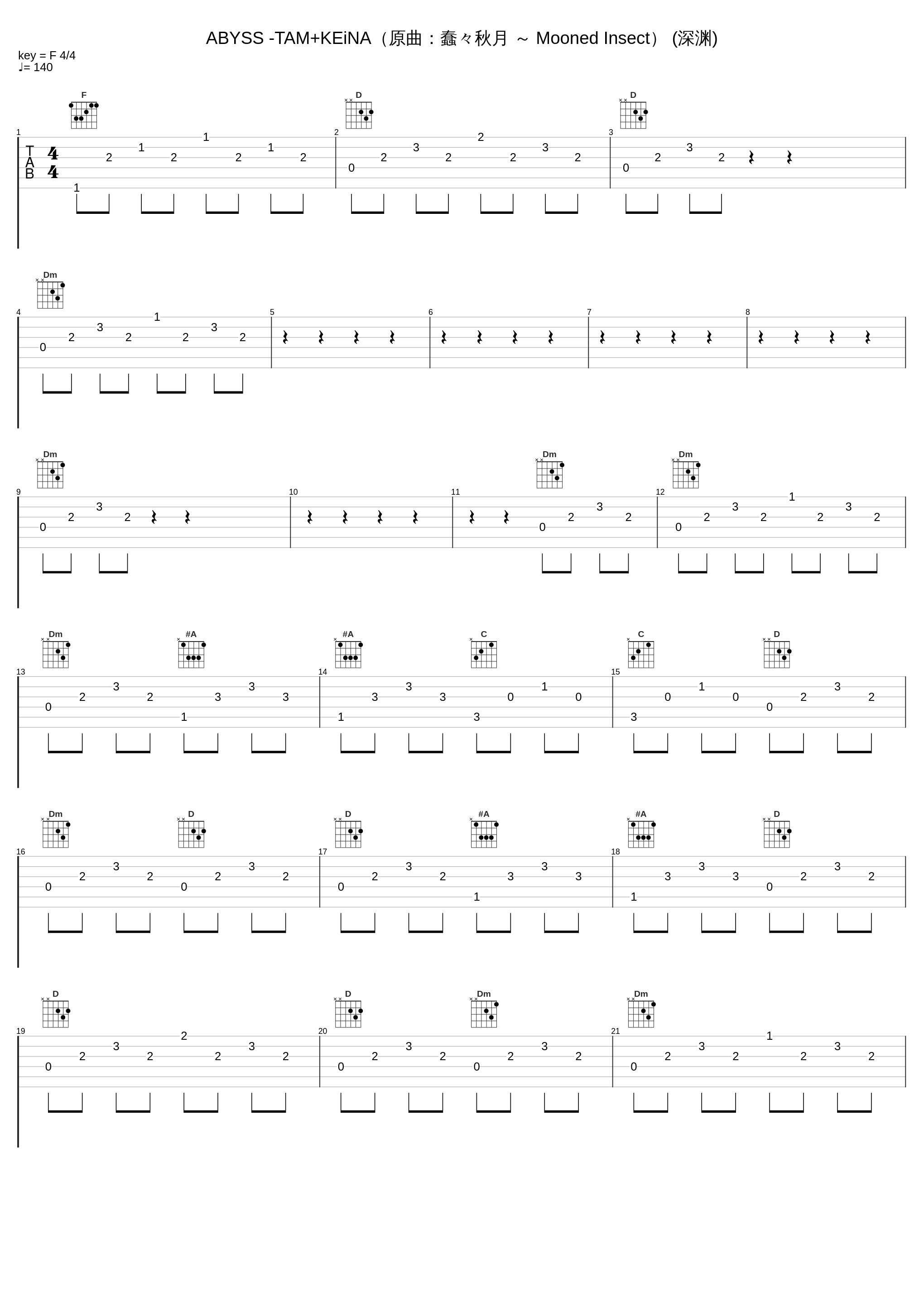 ABYSS -TAM+KEiNA（原曲：蠢々秋月 ～ Mooned Insect） (深渊)_TAMUSIC_1