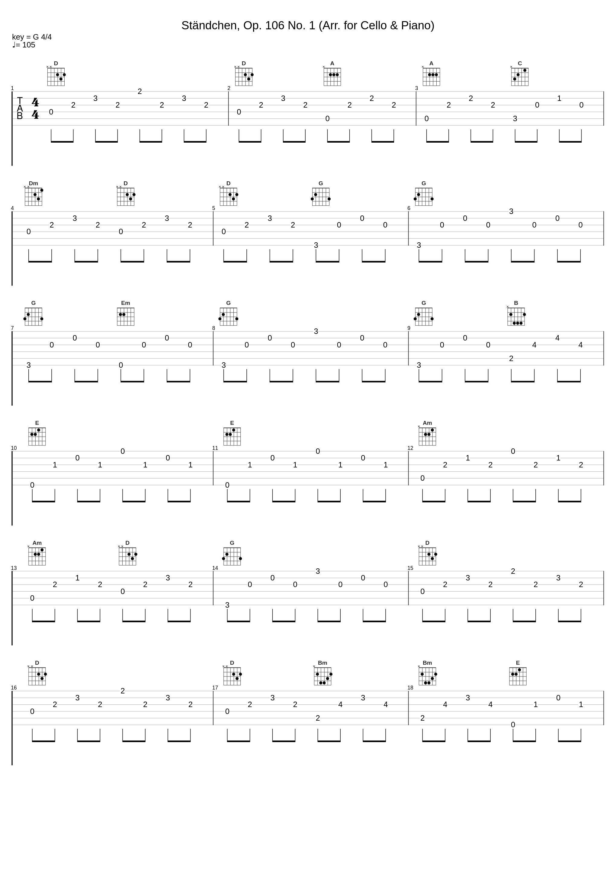 Ständchen, Op. 106 No. 1 (Arr. for Cello & Piano)_Asier Polo,Eldar Nebolsin_1