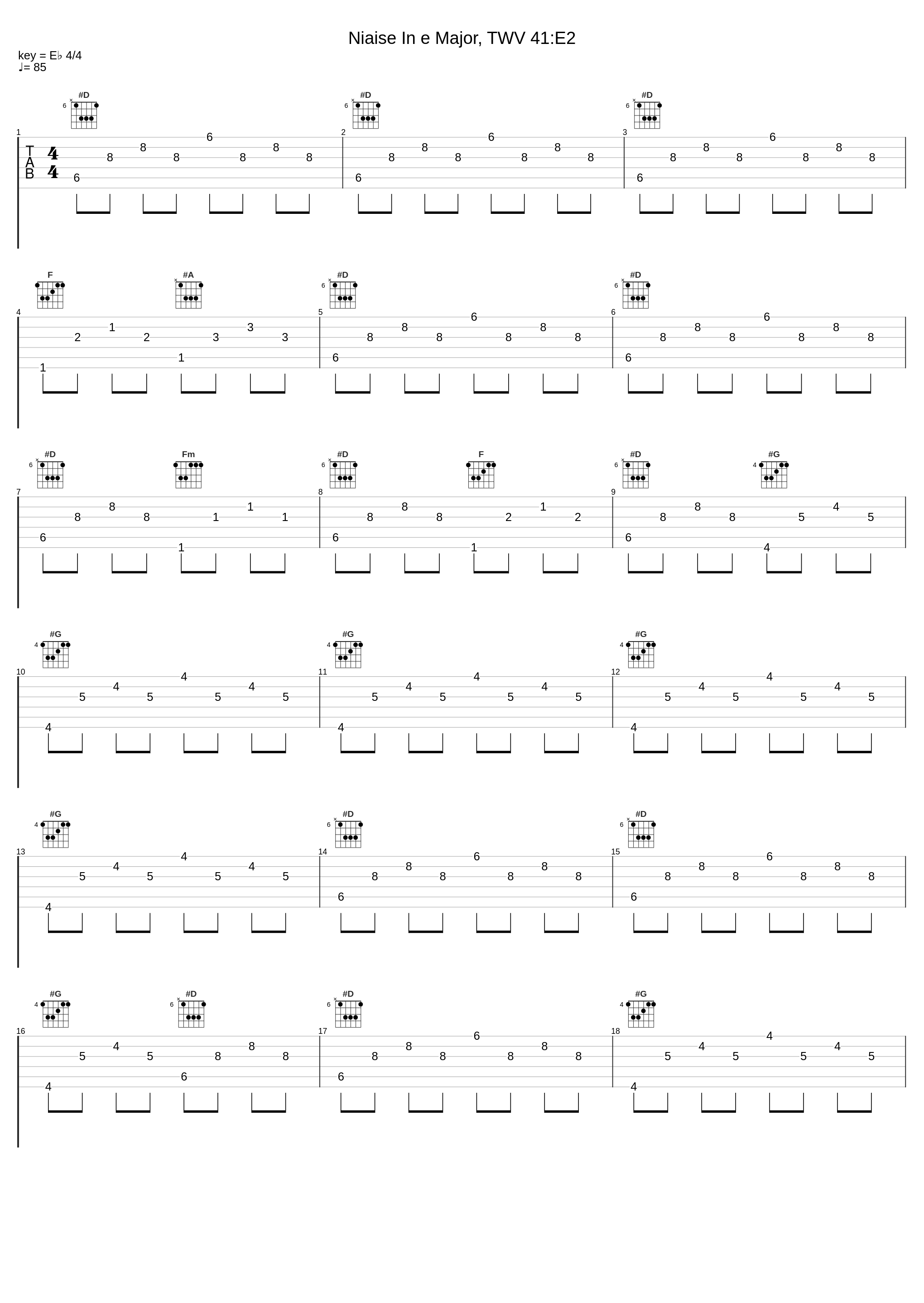 Niaise In e Major, TWV 41:E2_Clas Pehrsson,Georg Philipp Telemann_1