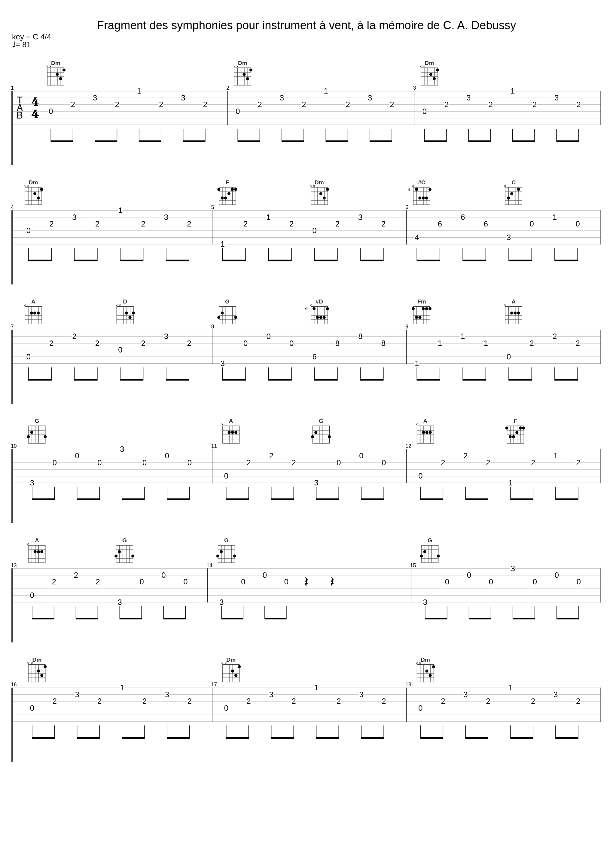 Fragment des symphonies pour instrument à vent, à la mémoire de C. A. Debussy_Jan Michiels,Igor Stravinsky_1